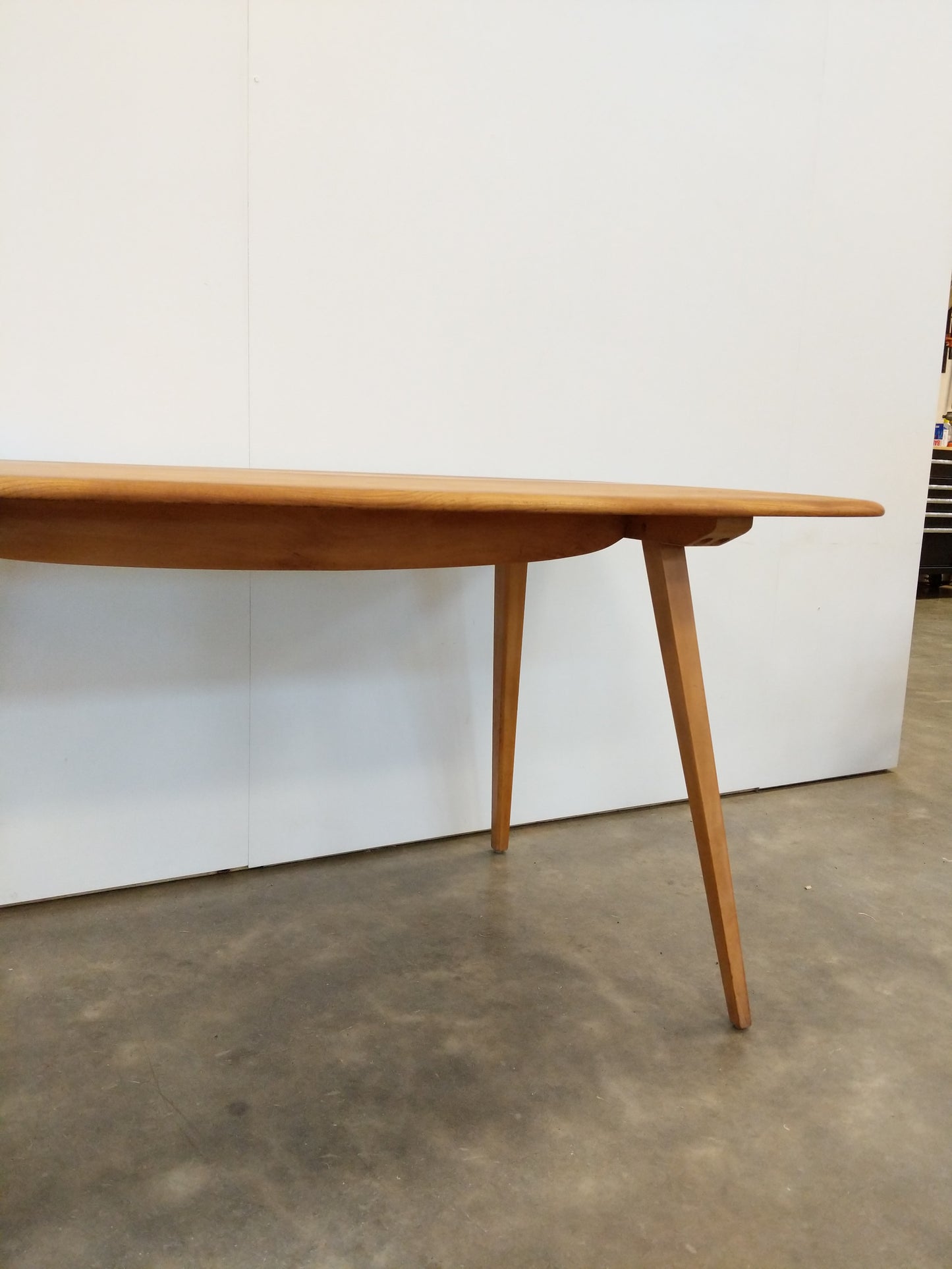 Vintage Ercol Mid Century Modern Plank Dining Table