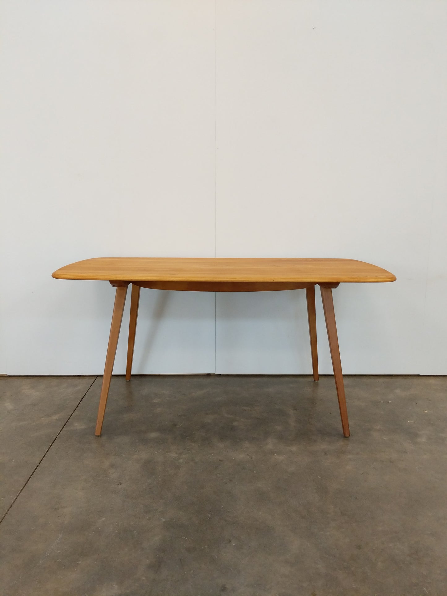 Vintage Ercol Mid Century Modern Plank Dining Table