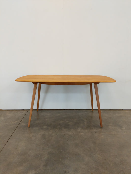 Vintage Ercol Mid Century Modern Plank Dining Table