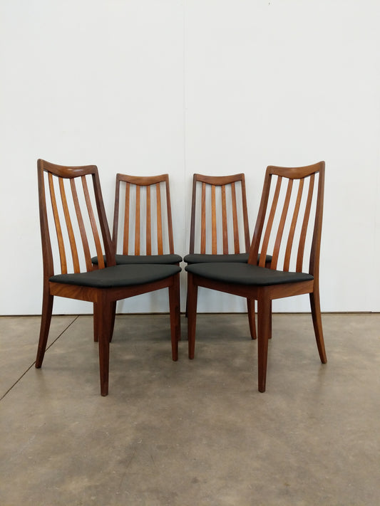 Set of 4 Vintage Mid Century Modern Dining Chairs by G Plan