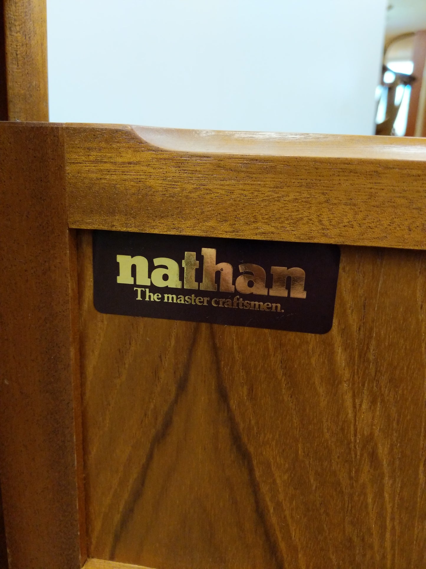 Vintage Mid Century Modern Teak Entry Bench by Nathan