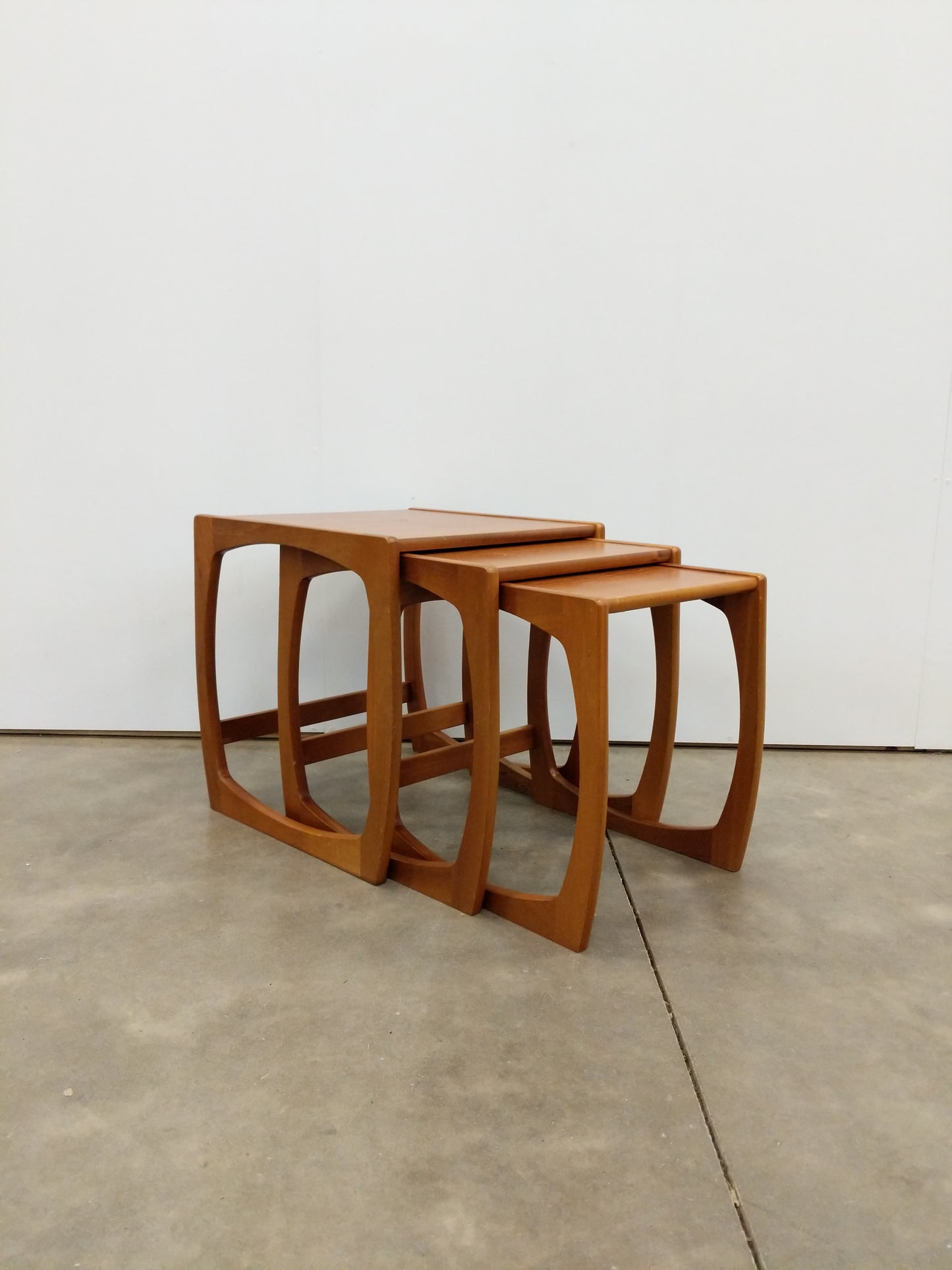 Set of Vintage Mid Century Modern Teak Nesting Tables