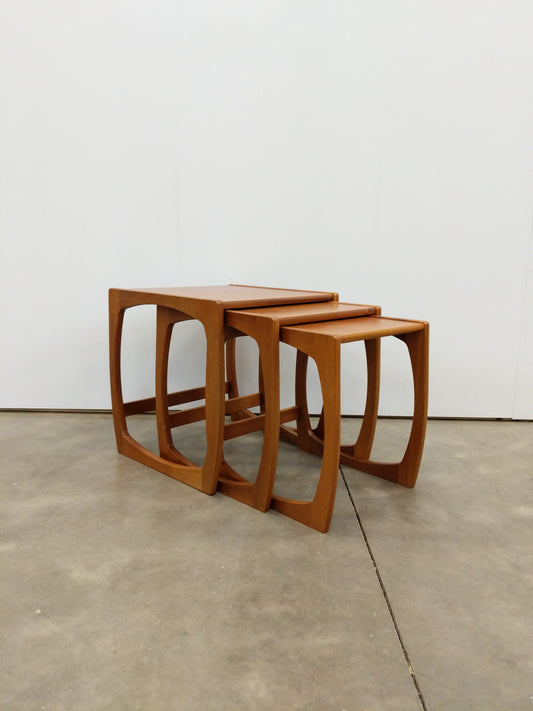 Set of Vintage Mid Century Modern Teak Nesting Tables