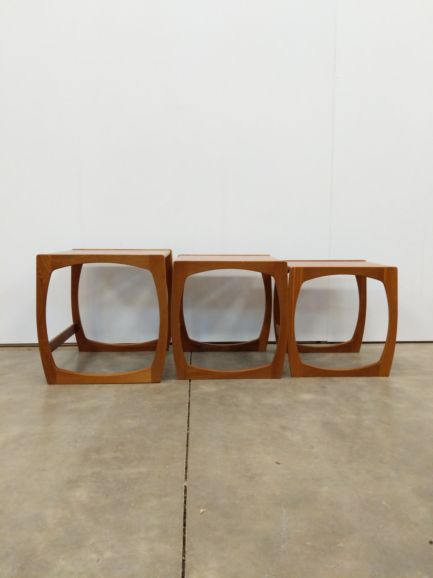 Set of Vintage Mid Century Modern Teak Nesting Tables