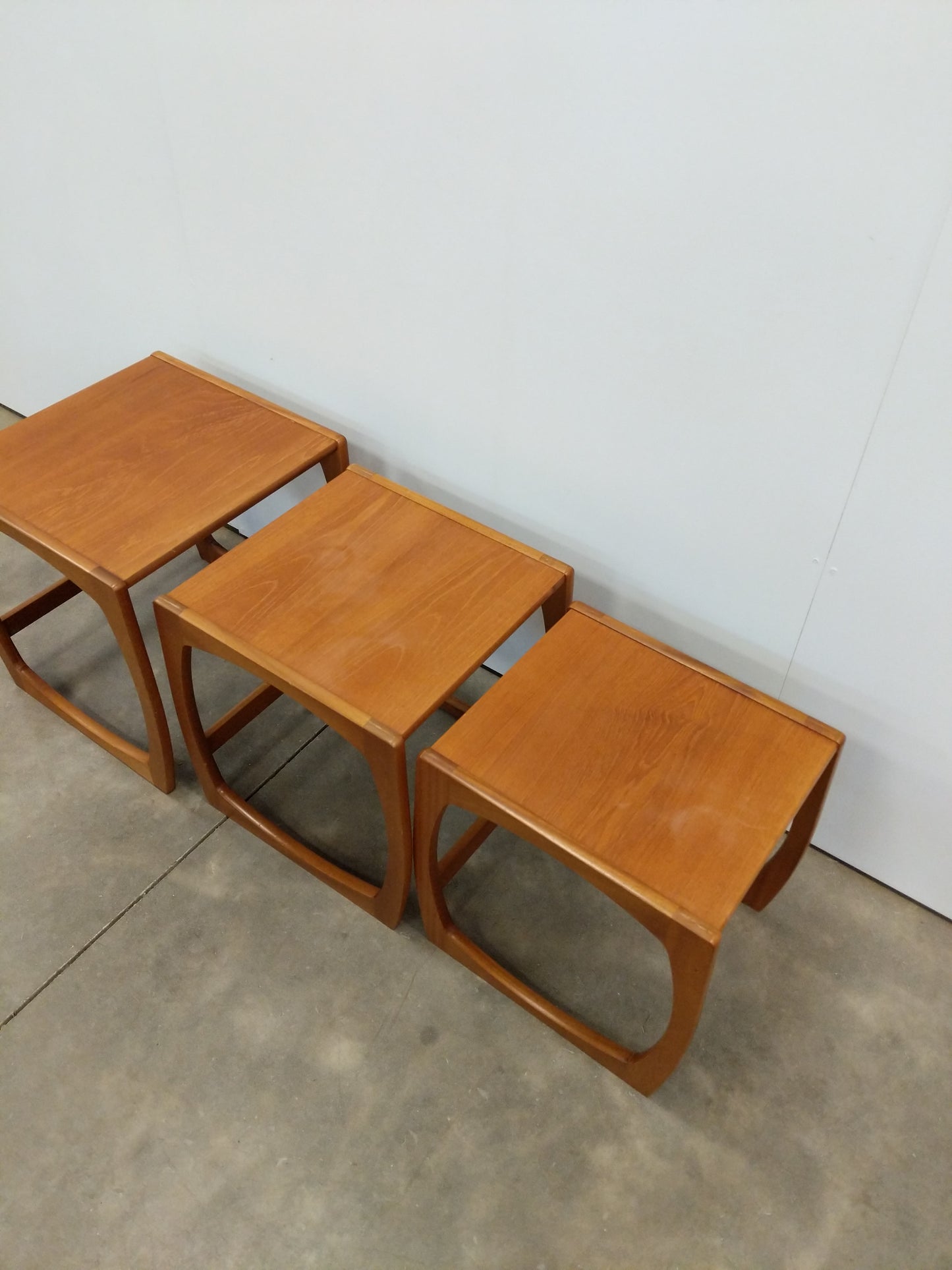 Set of Vintage Mid Century Modern Teak Nesting Tables