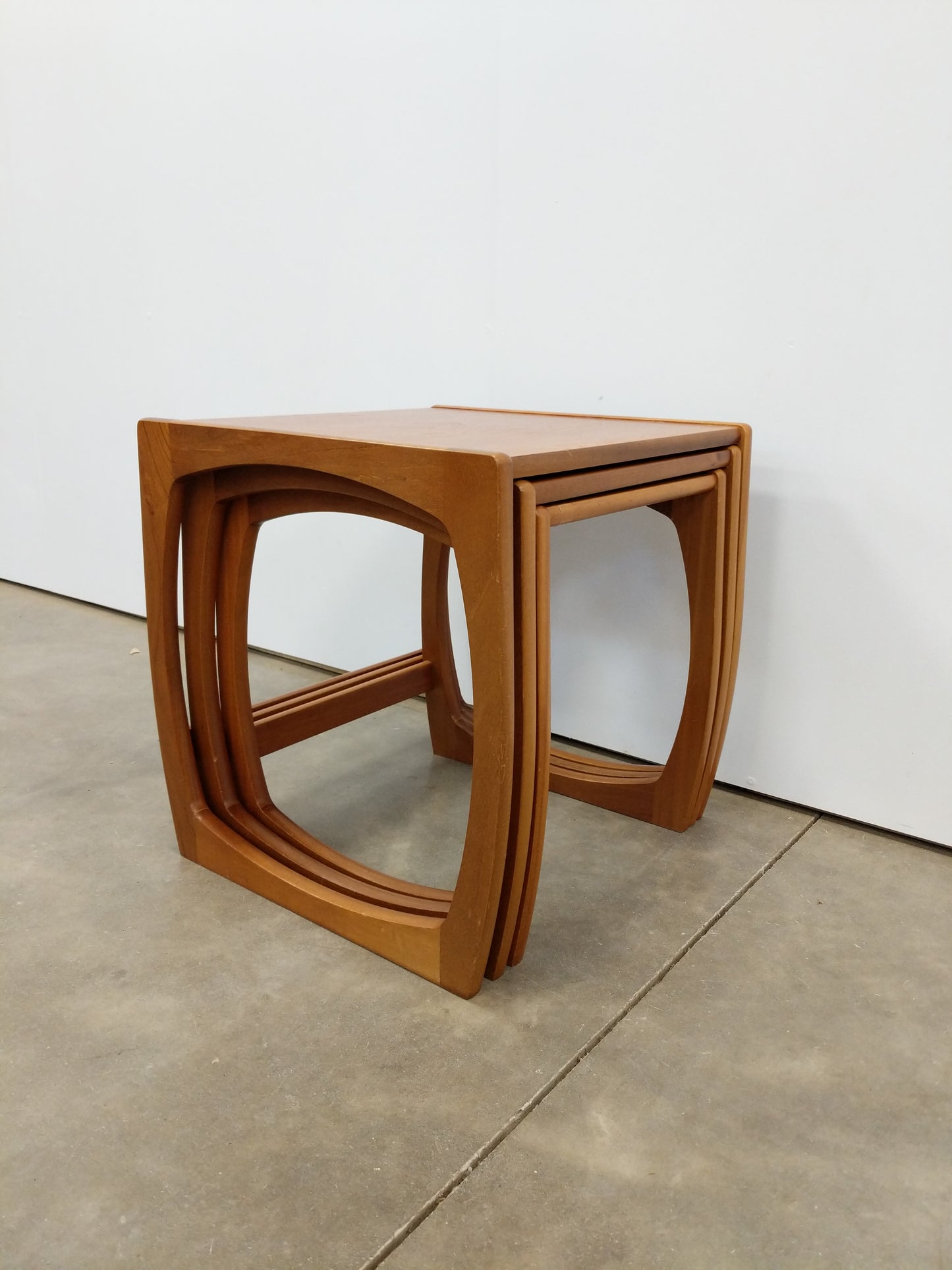 Set of Vintage Mid Century Modern Teak Nesting Tables