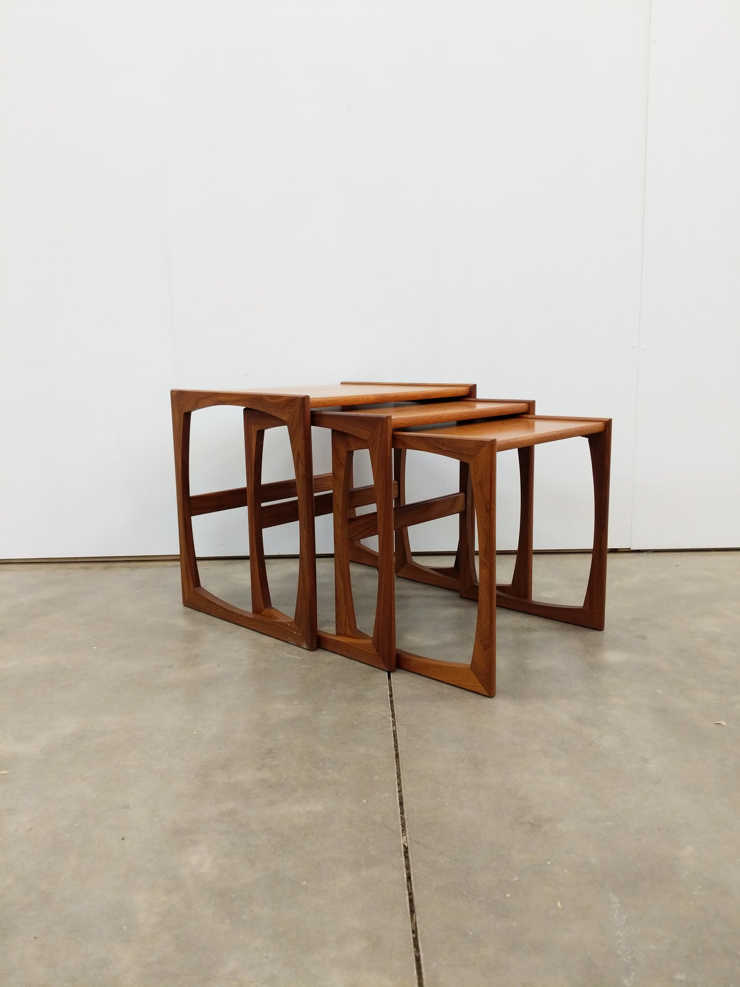 Set of Vintage Mid Century Modern Teak Nesting Tables by G Plan