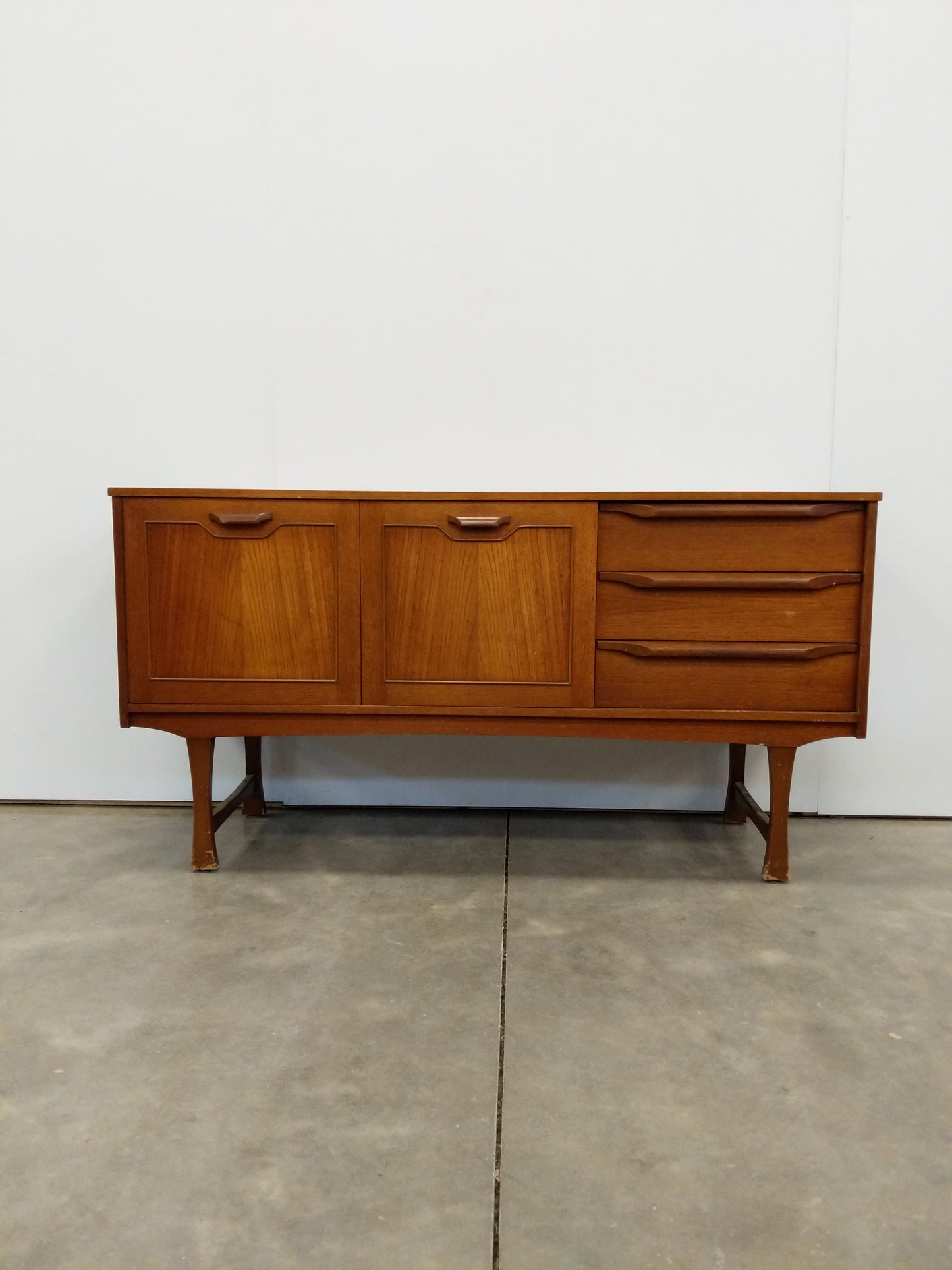 Vintage Mid Century Modern Teak Credenza by Stonehill