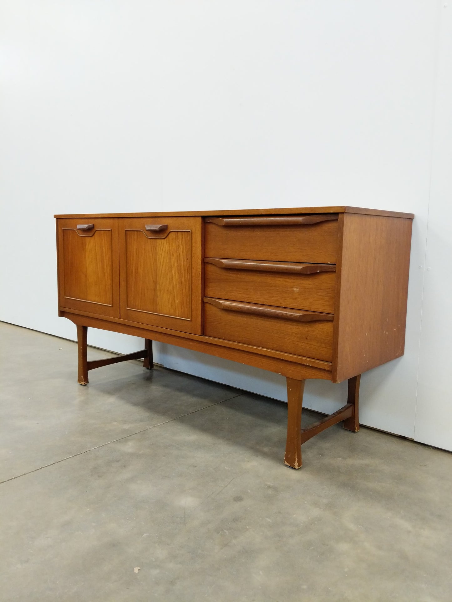 Vintage Mid Century Modern Teak Credenza by Stonehill
