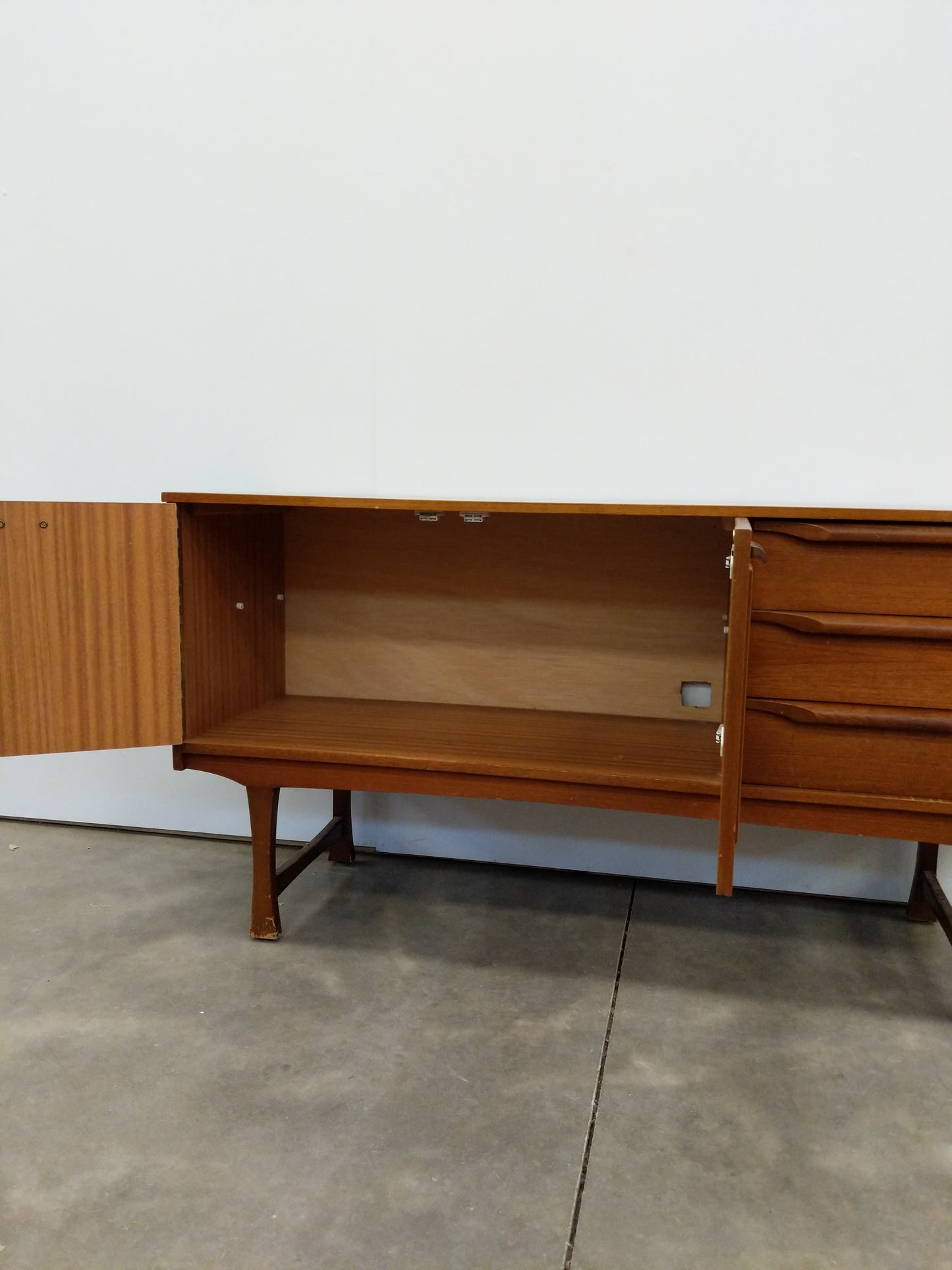 Vintage Mid Century Modern Teak Credenza by Stonehill