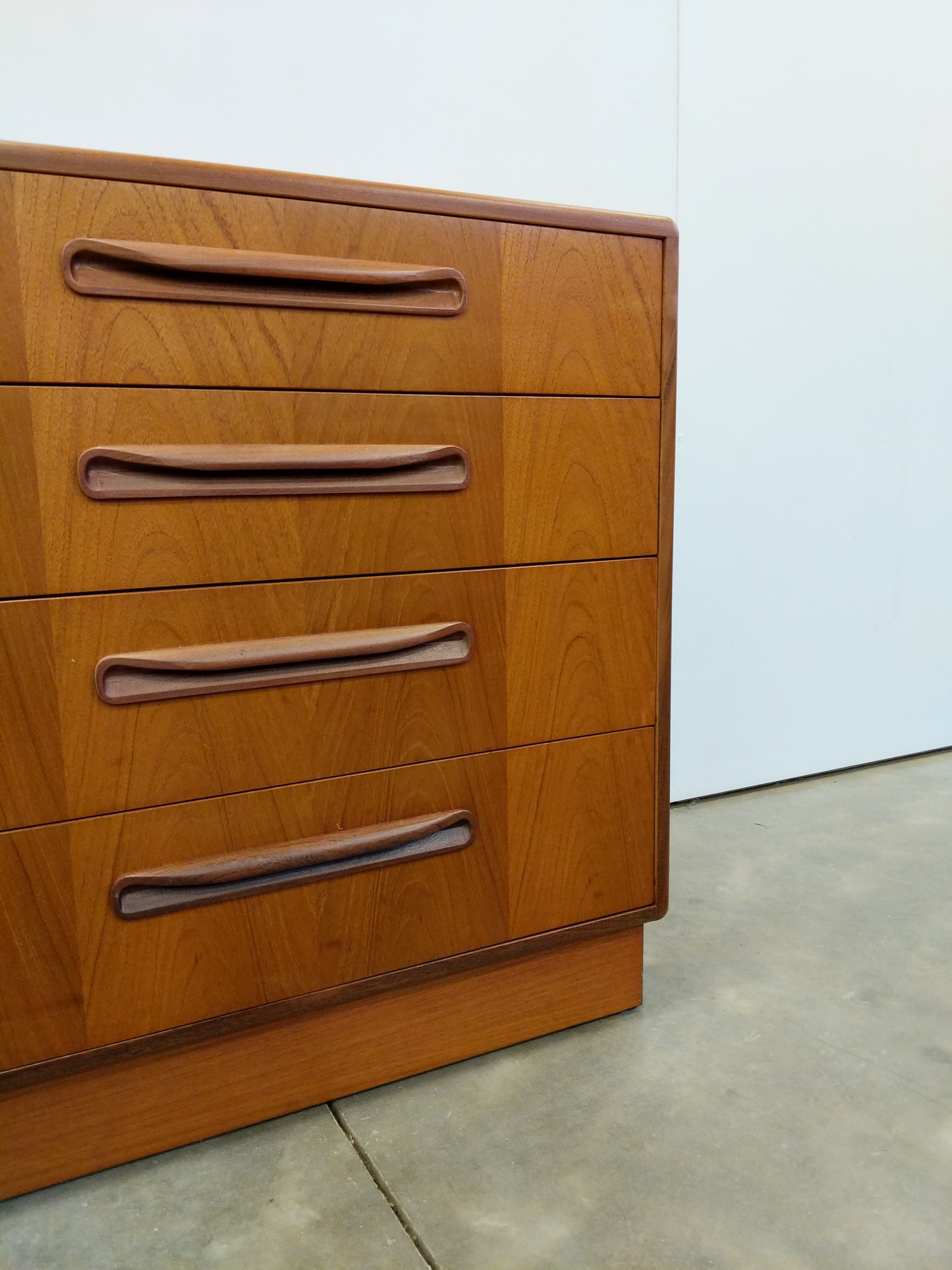 Vintage Mid Century Modern Teak Low Dresser by G Plan