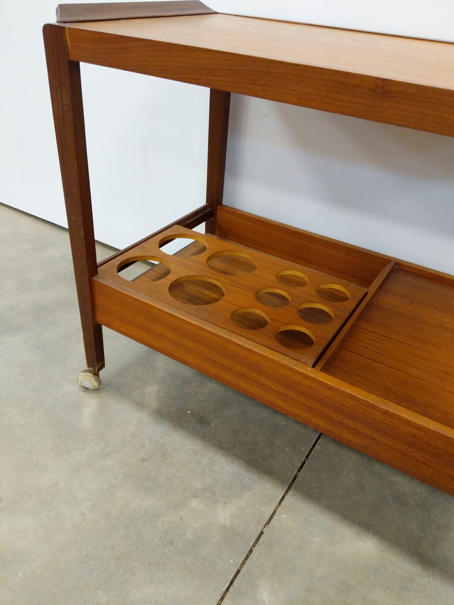 Vintage Mid Century Modern Teak Drinks Trolley / Bar Cart by Remploy