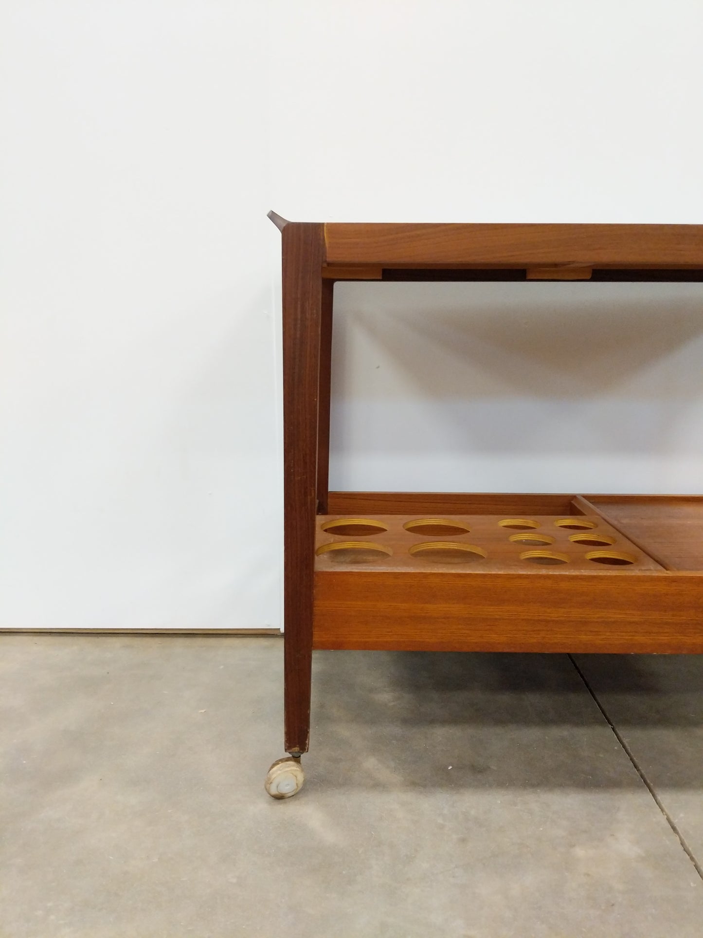 Vintage Mid Century Modern Teak Drinks Trolley / Bar Cart by Remploy