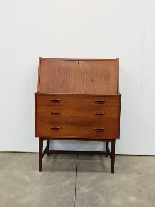 Vintage Mid Century Modern Teak Secretary Desk
