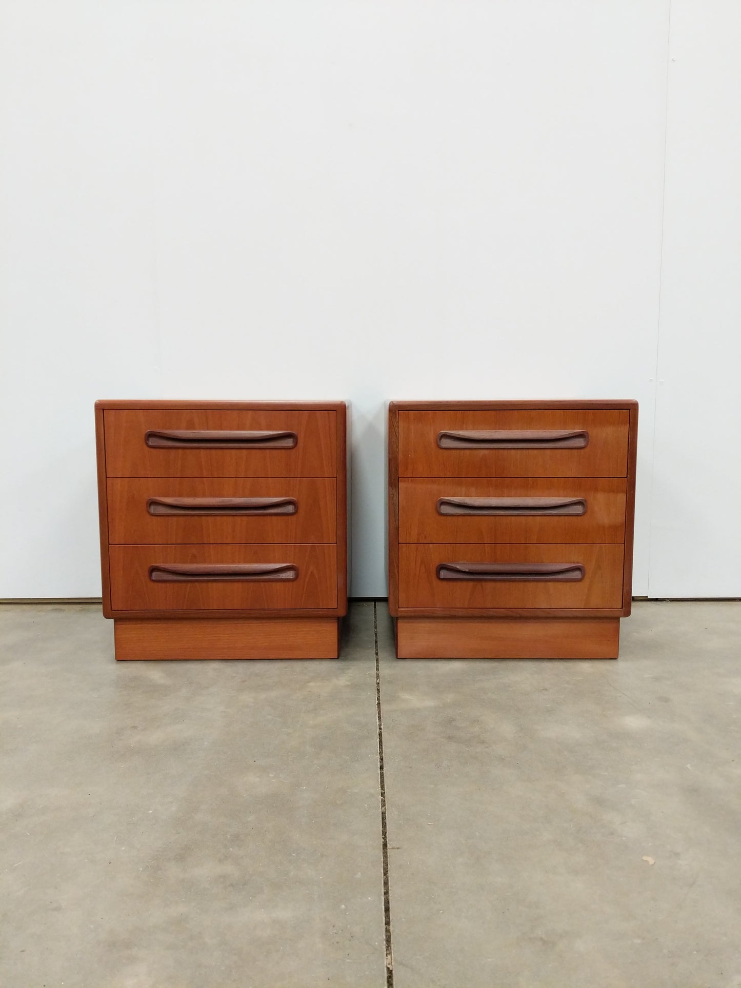 Pair of Vintage Mid Century Modern Teak Nightstands by G Plan