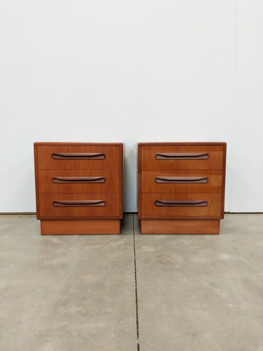 Pair of Vintage Mid Century Modern Teak Nightstands by G Plan