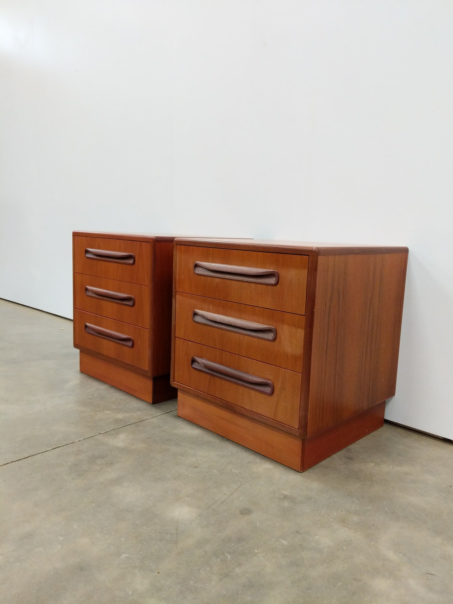 Pair of Vintage Mid Century Modern Teak Nightstands by G Plan