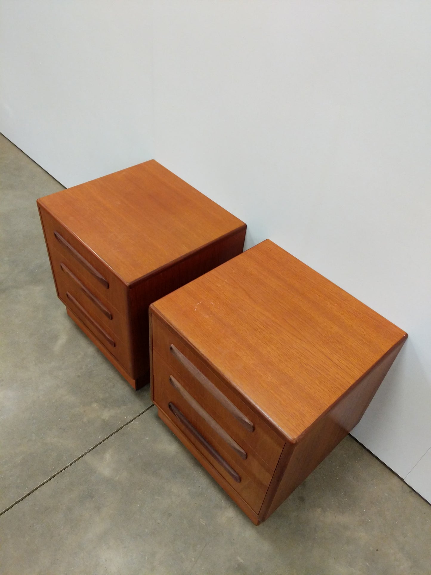 Pair of Vintage Mid Century Modern Teak Nightstands by G Plan