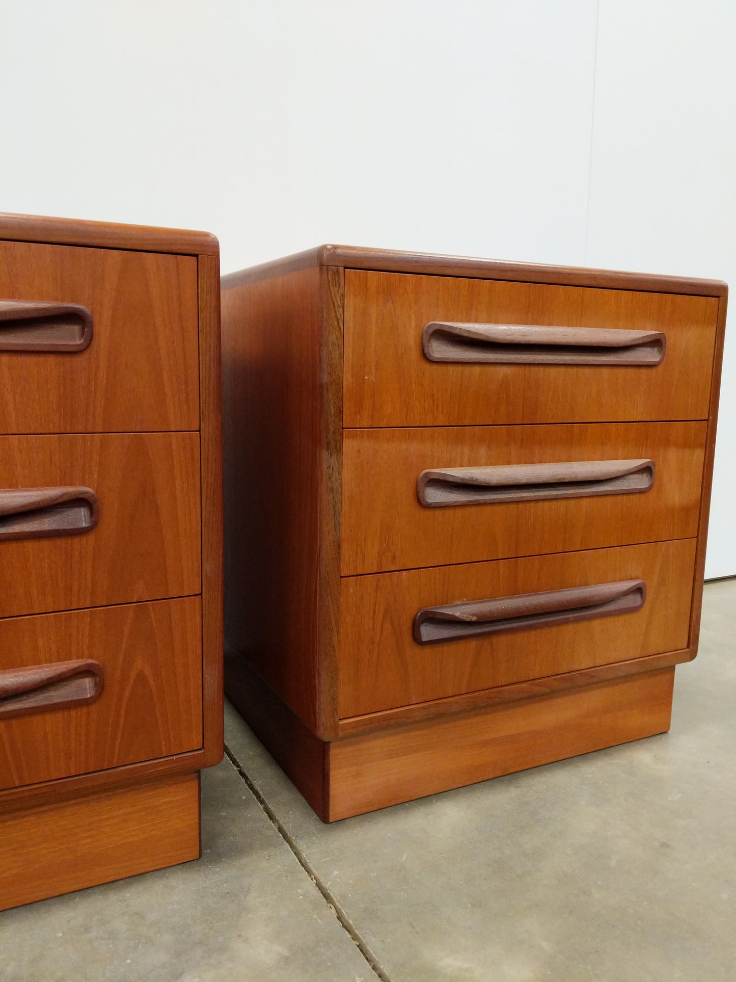 Pair of Vintage Mid Century Modern Teak Nightstands by G Plan