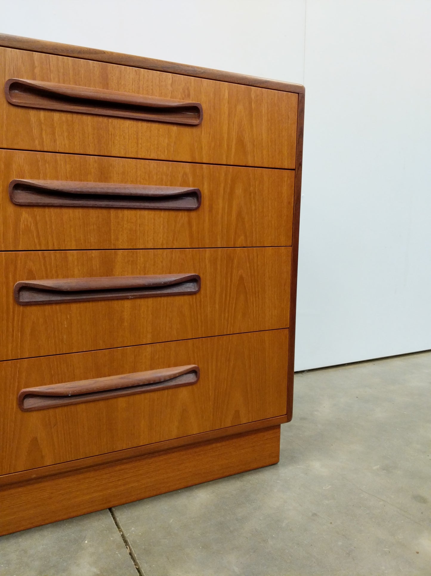 Vintage Mid Century Modern Teak Low Dresser by G Plan