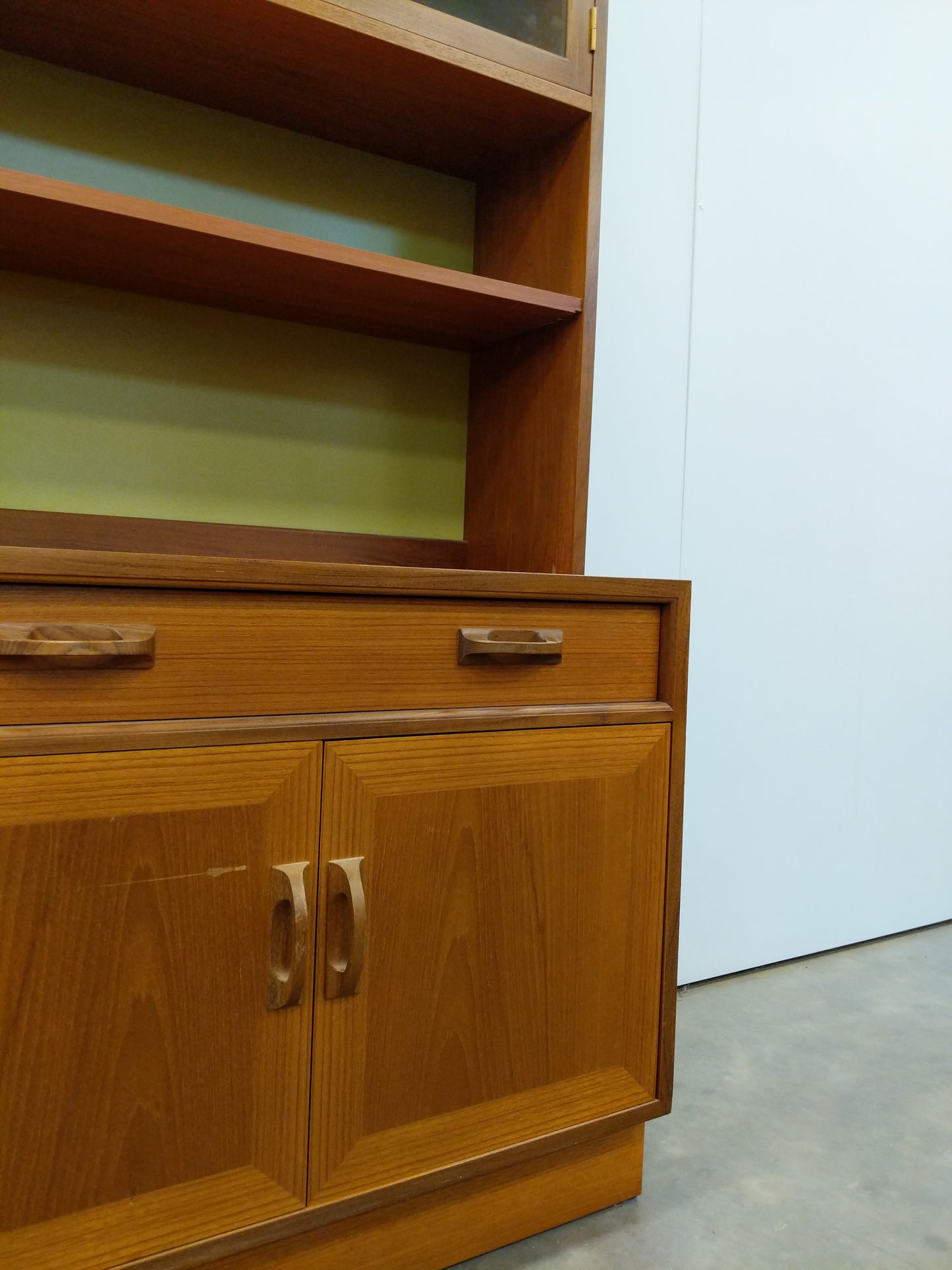 Vintage Mid Century Modern Teak Bookshelf Cabinet by G Plan