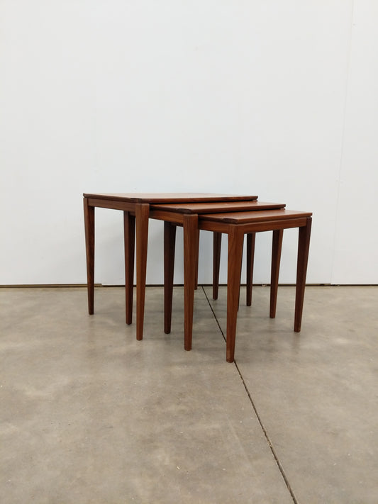 Set of Vintage Mid Century Modern Teak Nesting Tables by Richard Hornby
