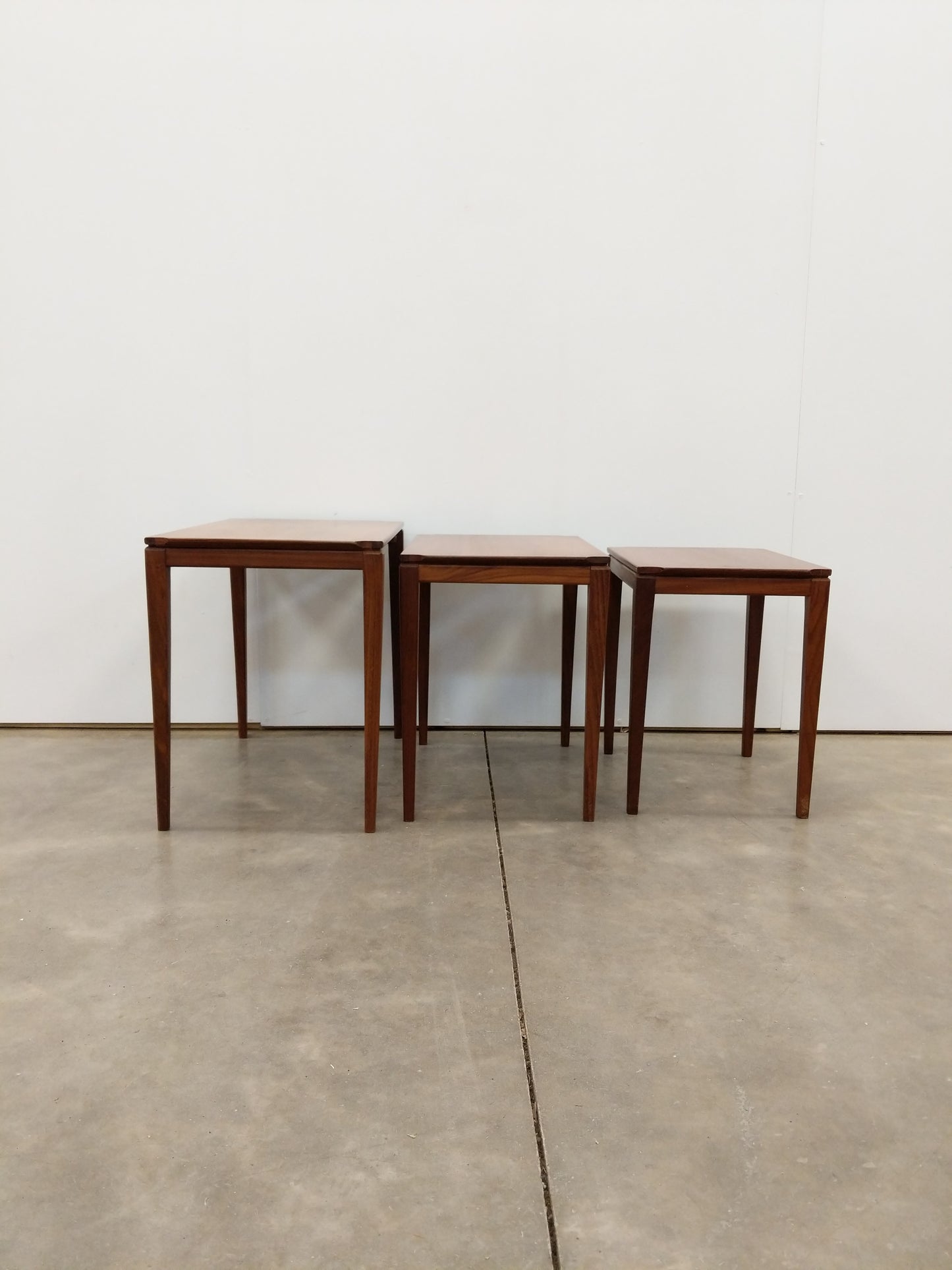 Set of Vintage Mid Century Modern Teak Nesting Tables by Richard Hornby