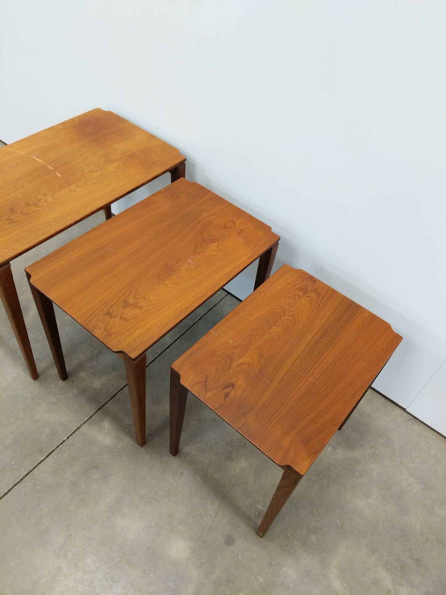 Set of Vintage Mid Century Modern Teak Nesting Tables by Richard Hornby