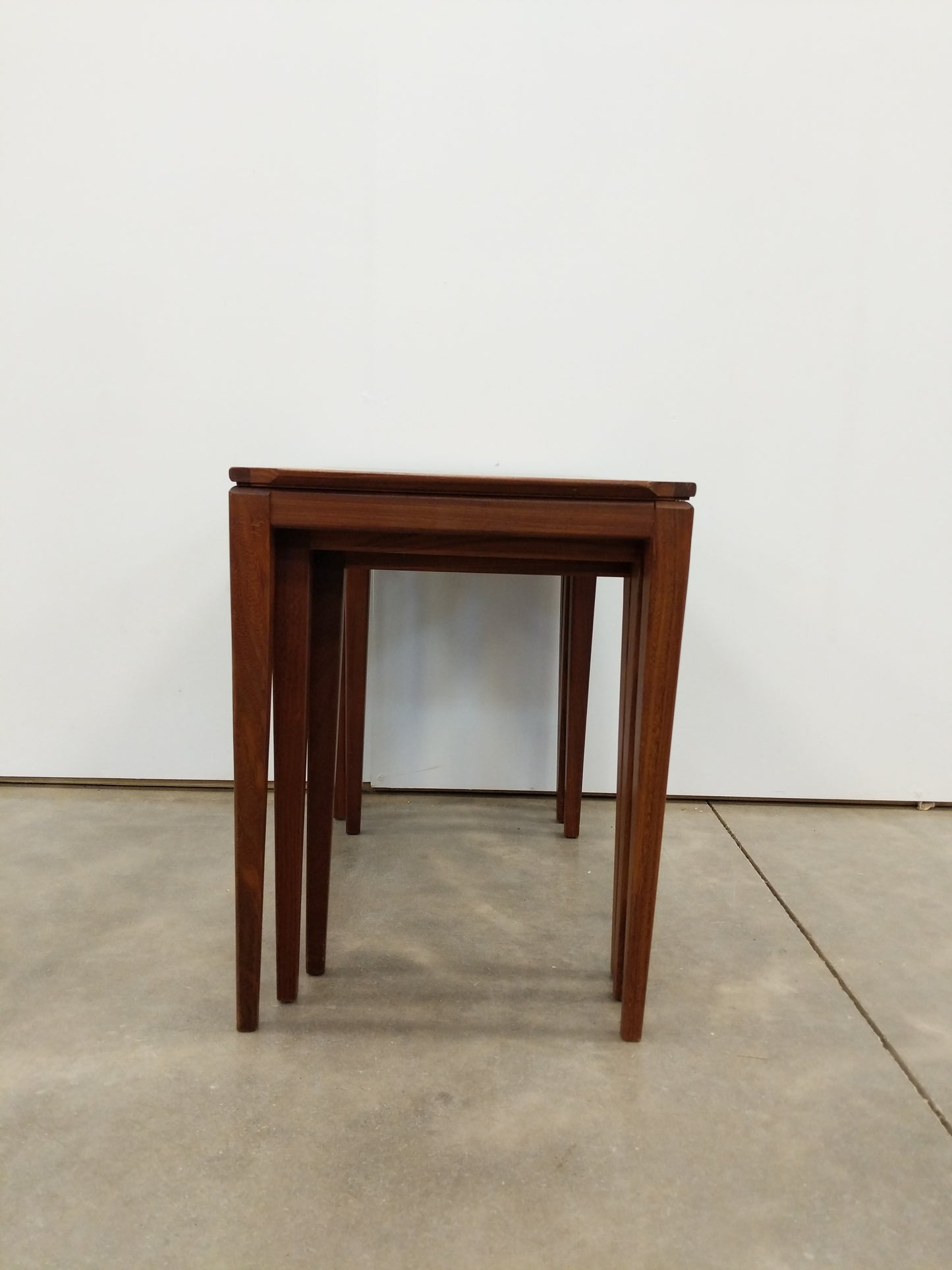 Set of Vintage Mid Century Modern Teak Nesting Tables by Richard Hornby