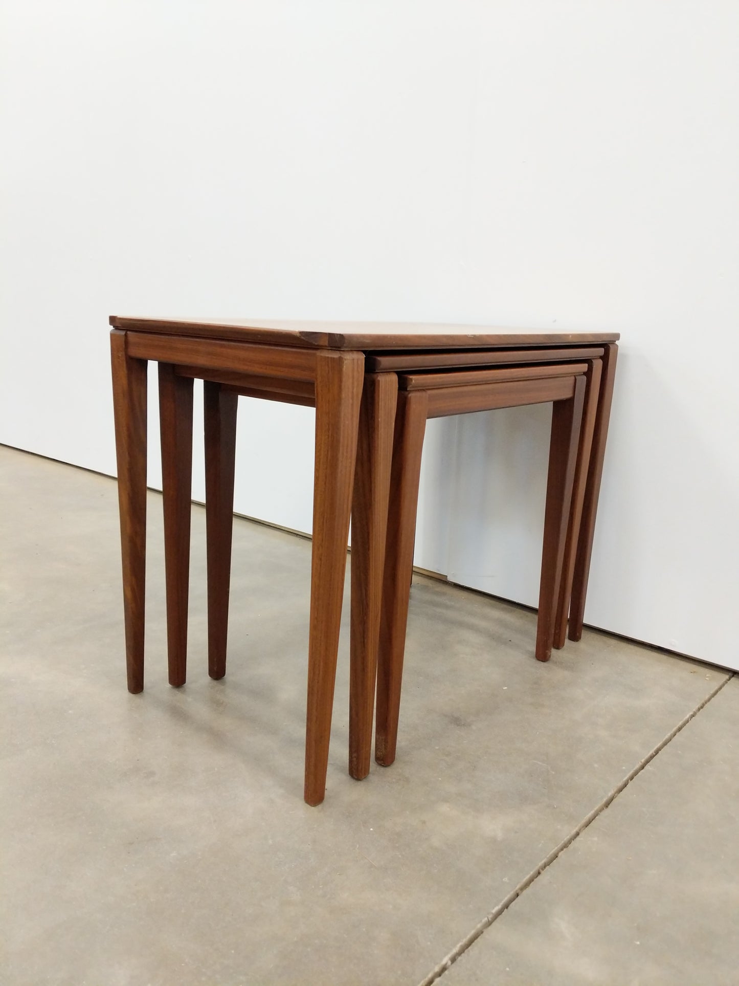 Set of Vintage Mid Century Modern Teak Nesting Tables by Richard Hornby