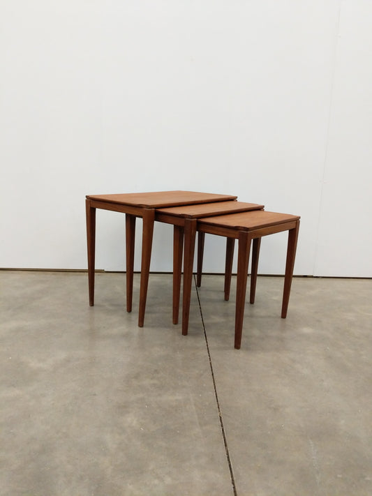 Set of Vintage Mid Century Modern Teak Nesting Tables by Richard Hornby