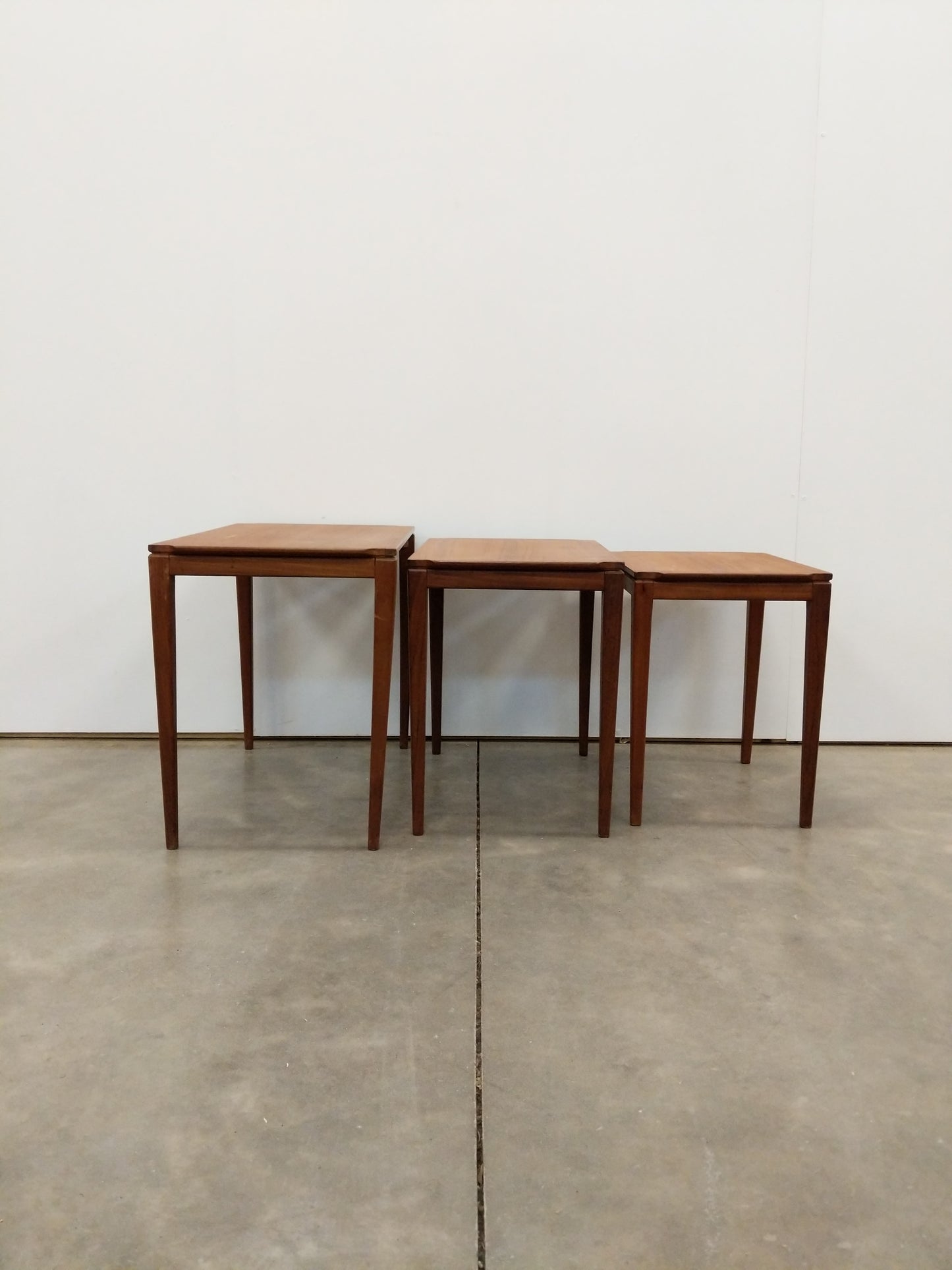 Set of Vintage Mid Century Modern Teak Nesting Tables by Richard Hornby