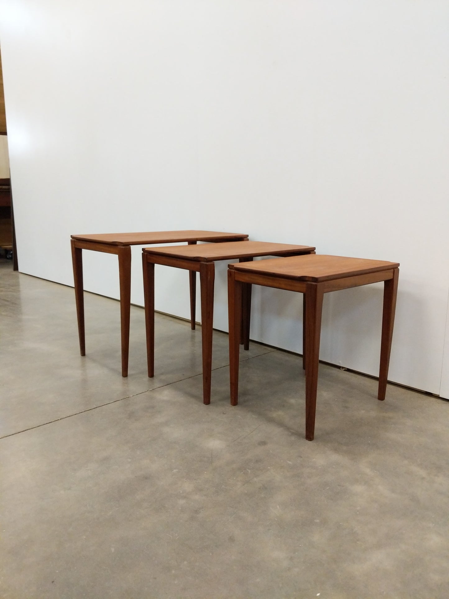 Set of Vintage Mid Century Modern Teak Nesting Tables by Richard Hornby
