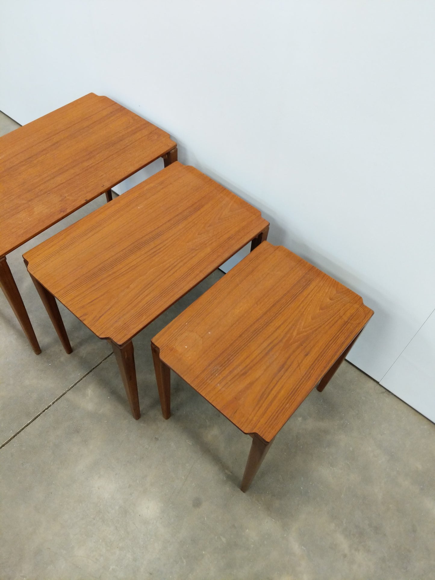 Set of Vintage Mid Century Modern Teak Nesting Tables by Richard Hornby