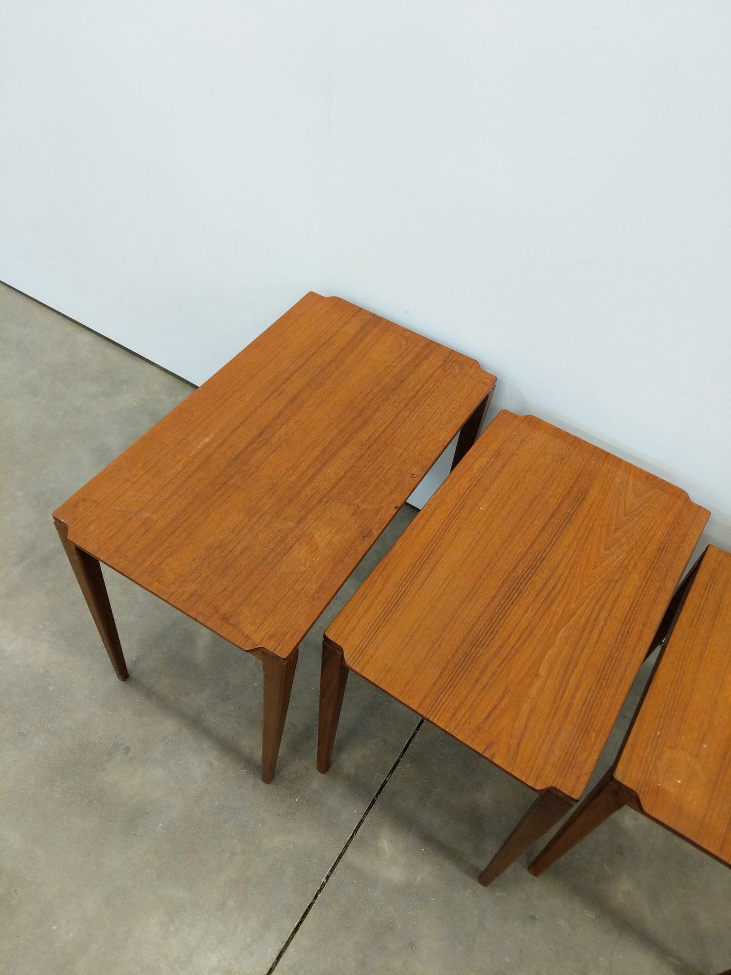 Set of Vintage Mid Century Modern Teak Nesting Tables by Richard Hornby