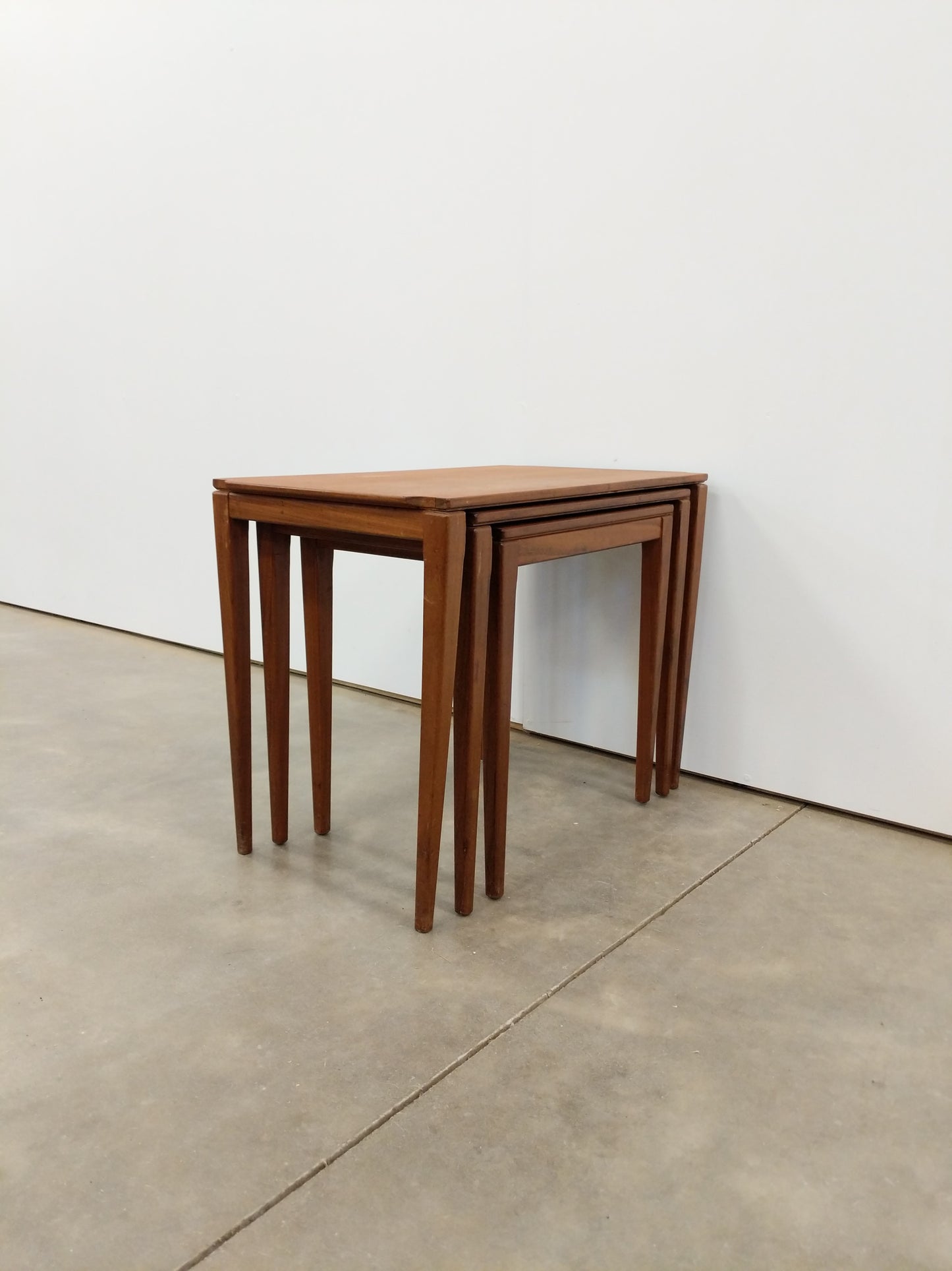 Set of Vintage Mid Century Modern Teak Nesting Tables by Richard Hornby