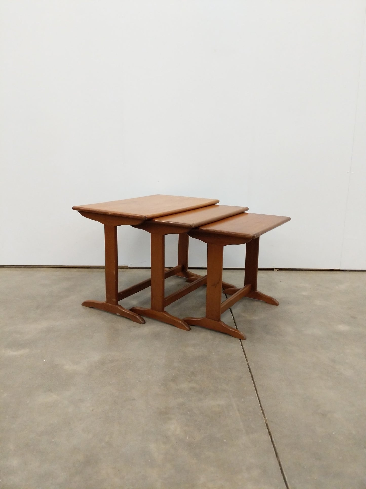 Set of Vintage Mid Century Modern Teak Nesting Tables