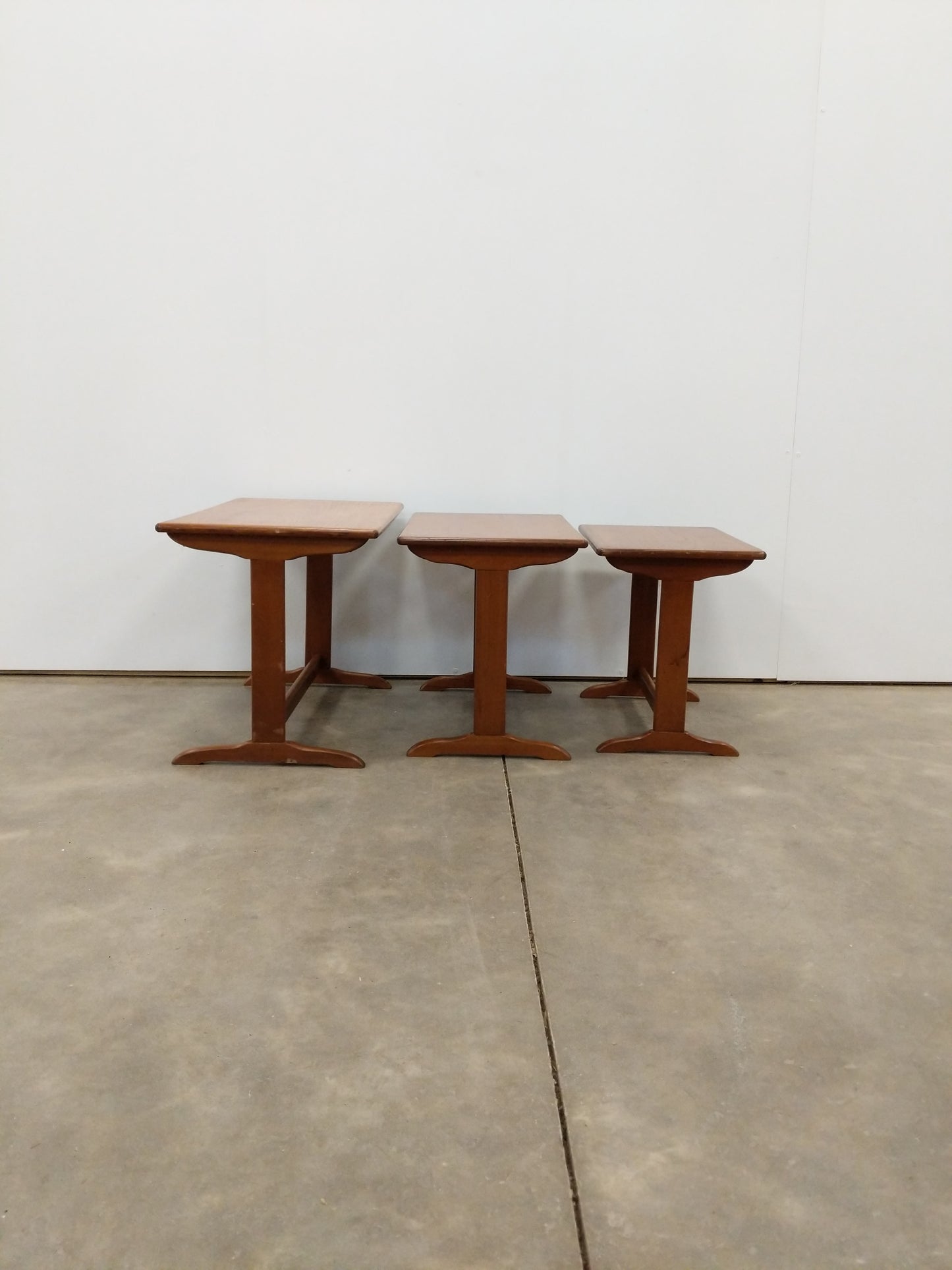 Set of Vintage Mid Century Modern Teak Nesting Tables
