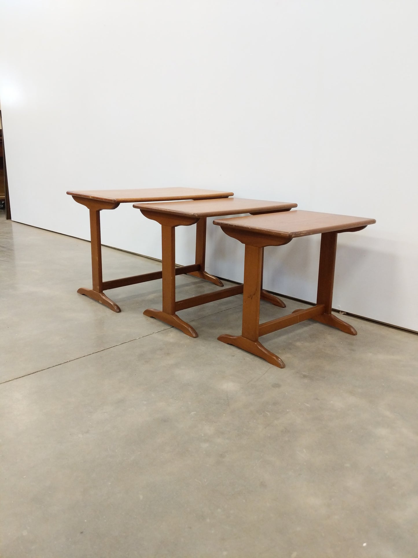 Set of Vintage Mid Century Modern Teak Nesting Tables