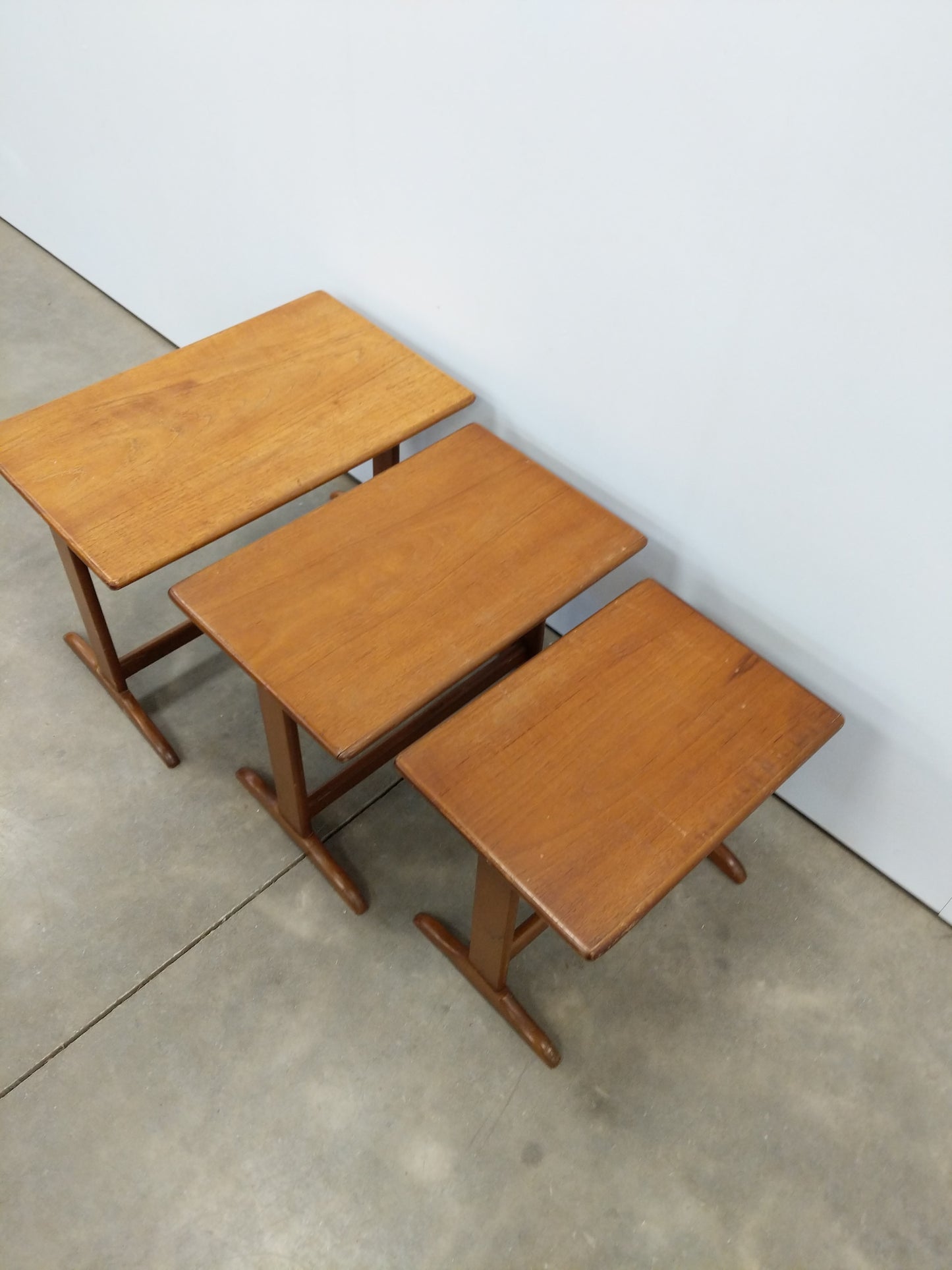 Set of Vintage Mid Century Modern Teak Nesting Tables