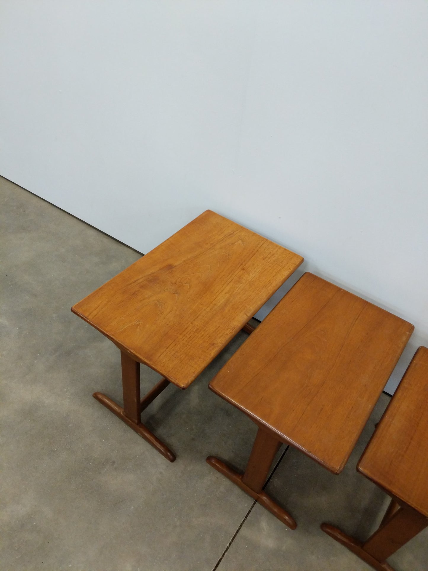 Set of Vintage Mid Century Modern Teak Nesting Tables