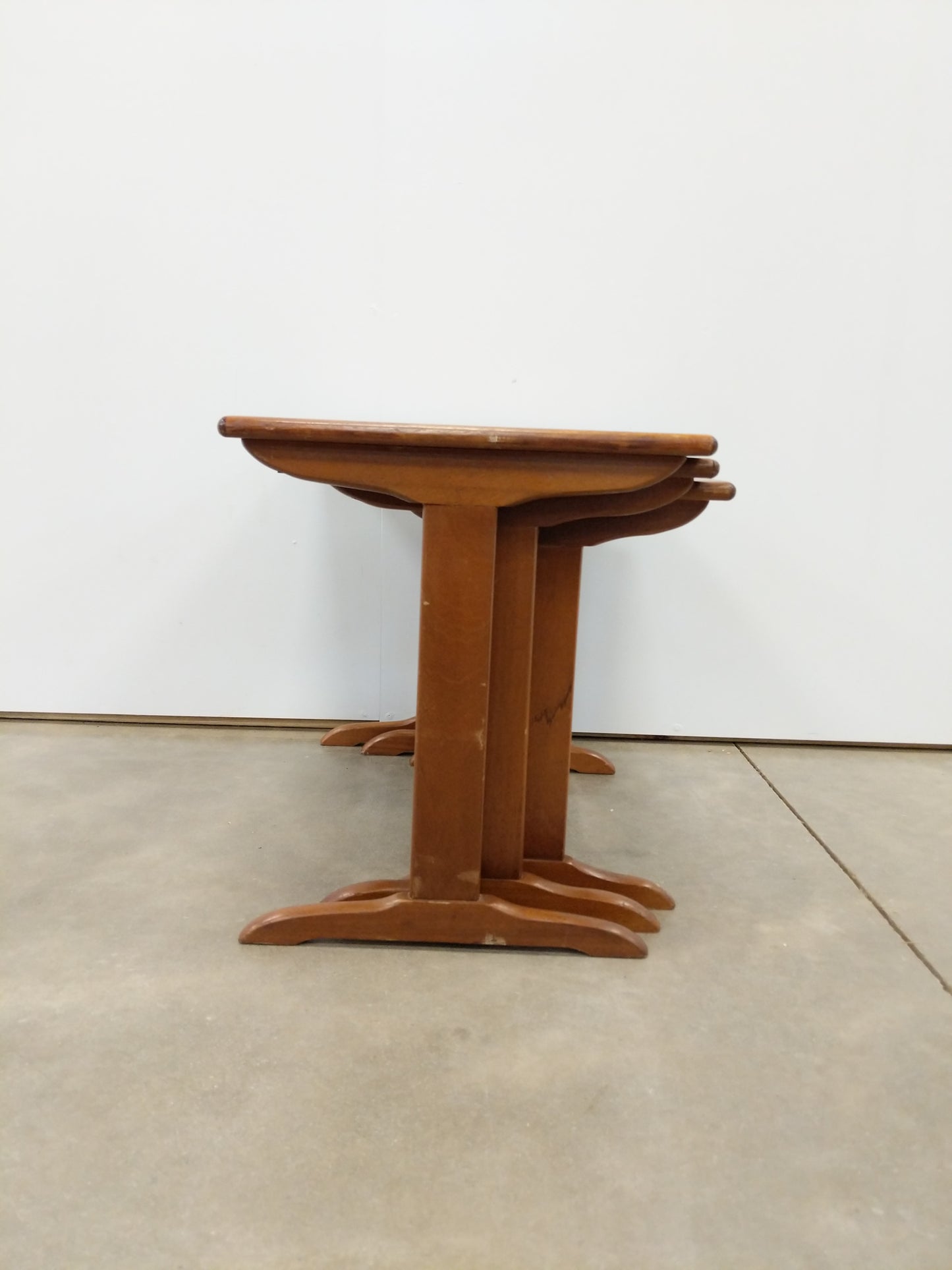 Set of Vintage Mid Century Modern Teak Nesting Tables