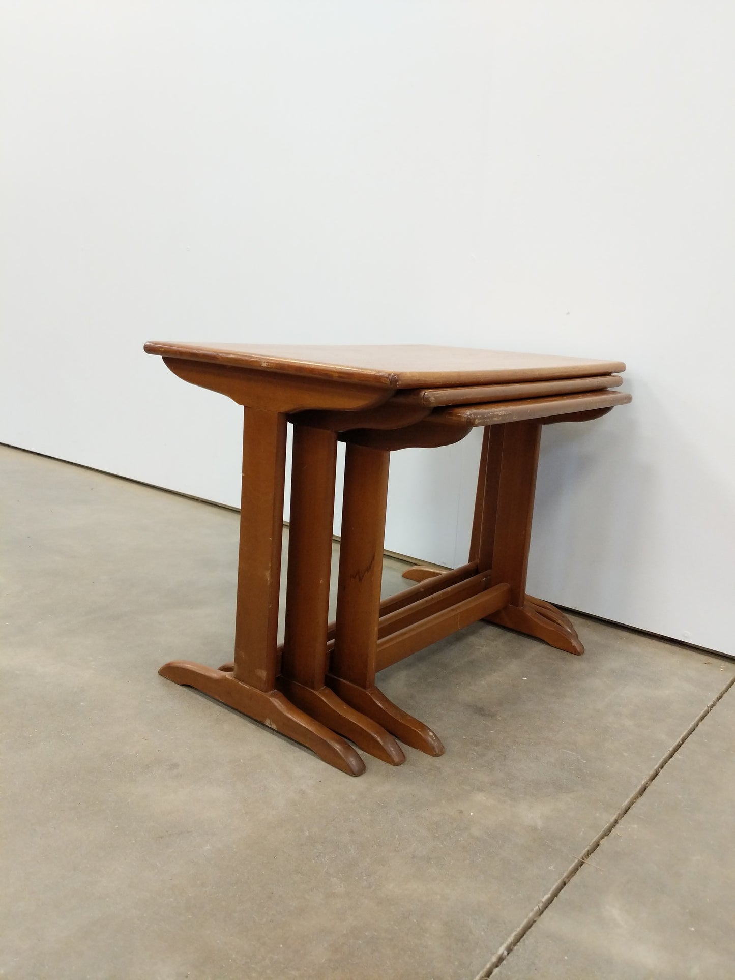 Set of Vintage Mid Century Modern Teak Nesting Tables