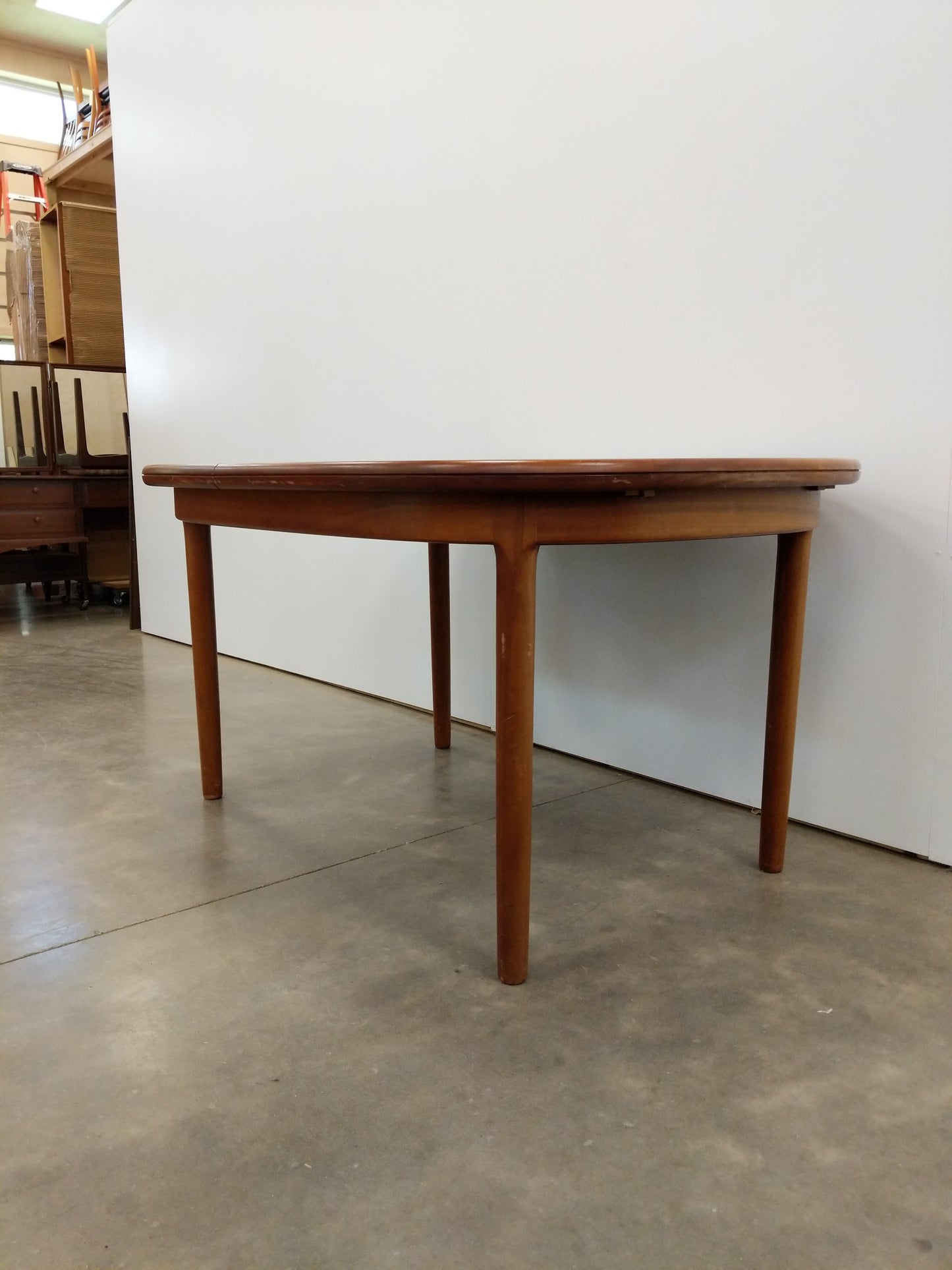 Vintage Mid Century Modern Teak Extendable Dining Table