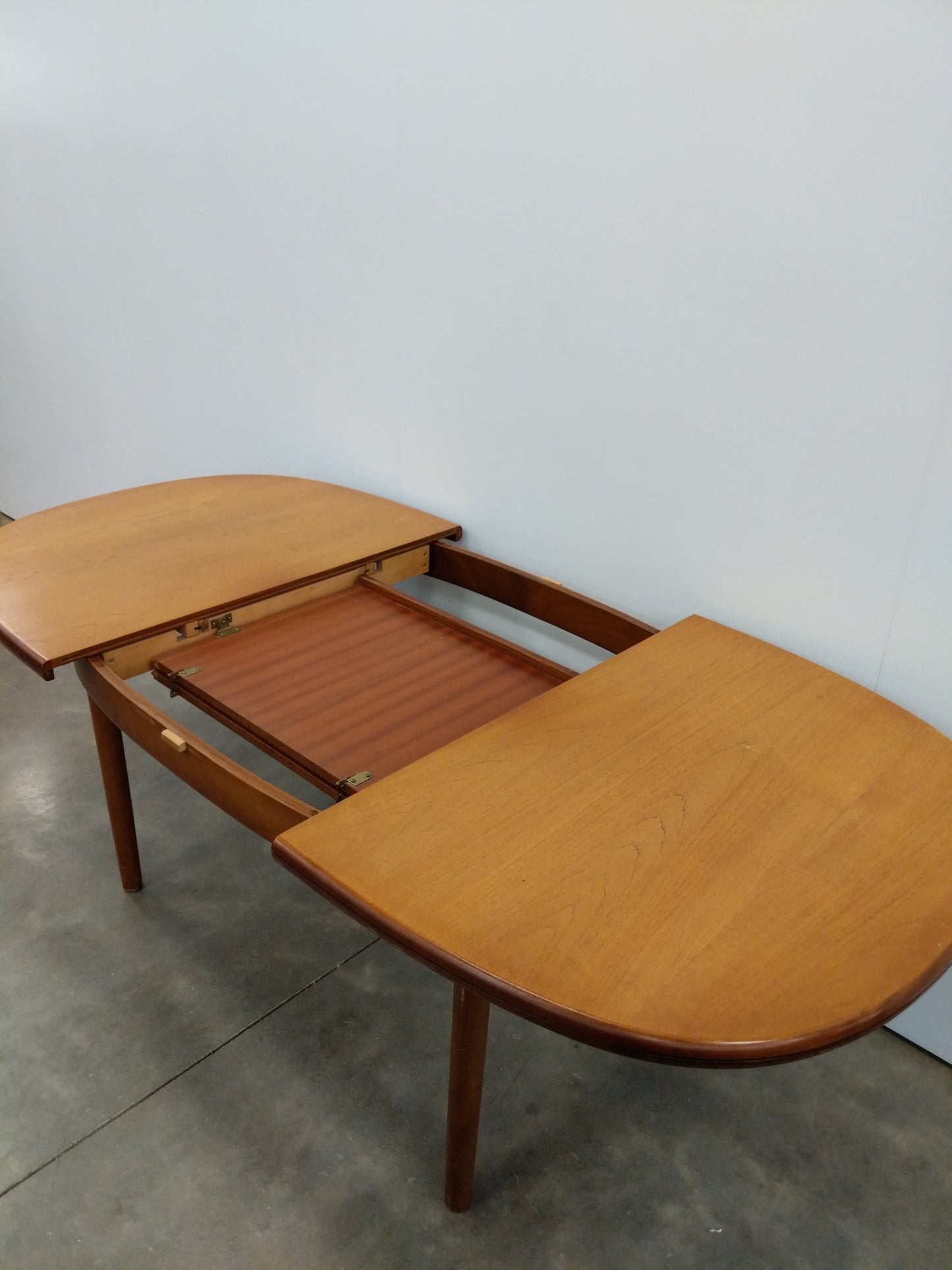 Vintage Mid Century Modern Teak Extendable Dining Table