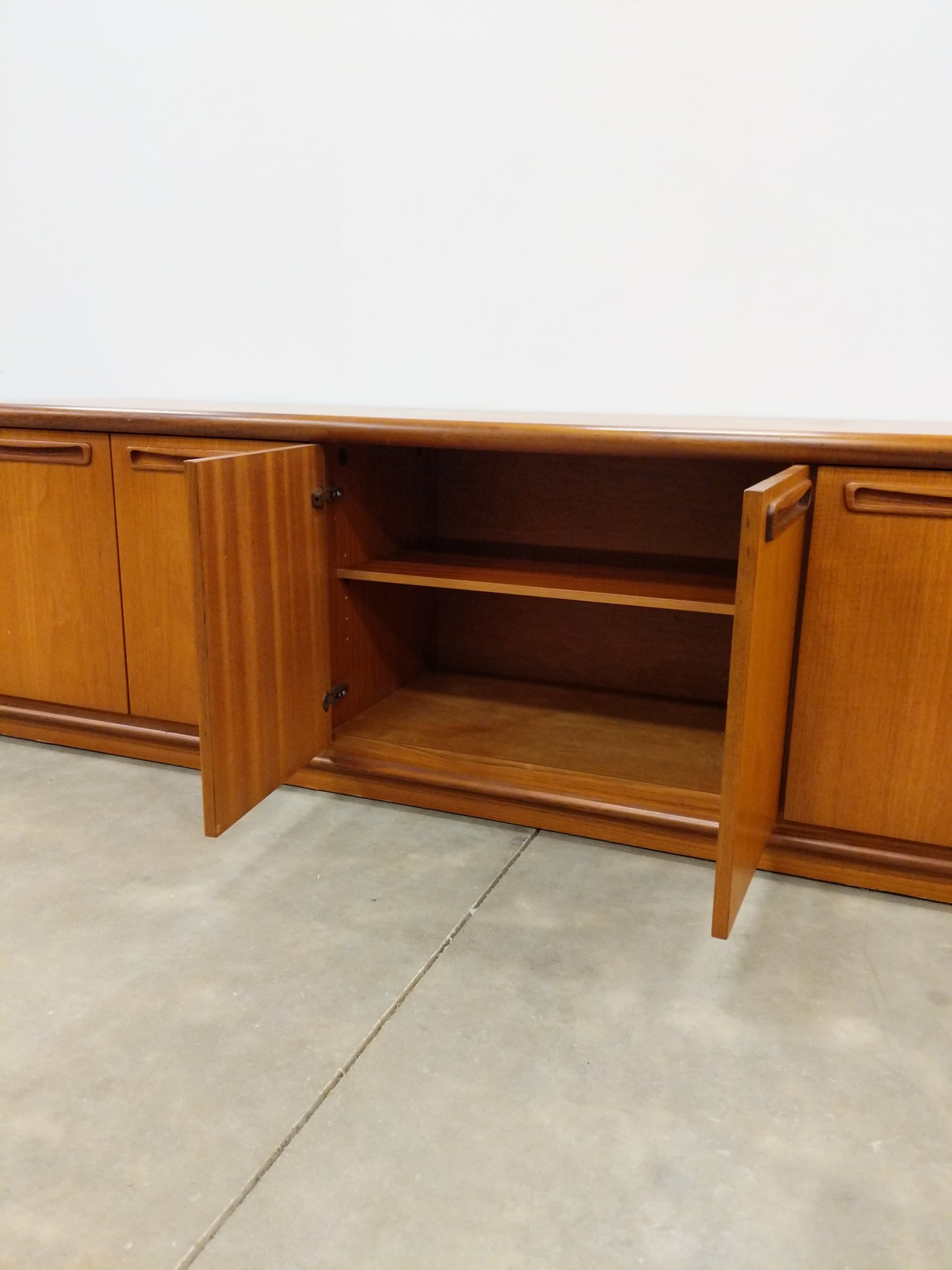 Vintage Mid Century Modern Teak Credenza by Meredew