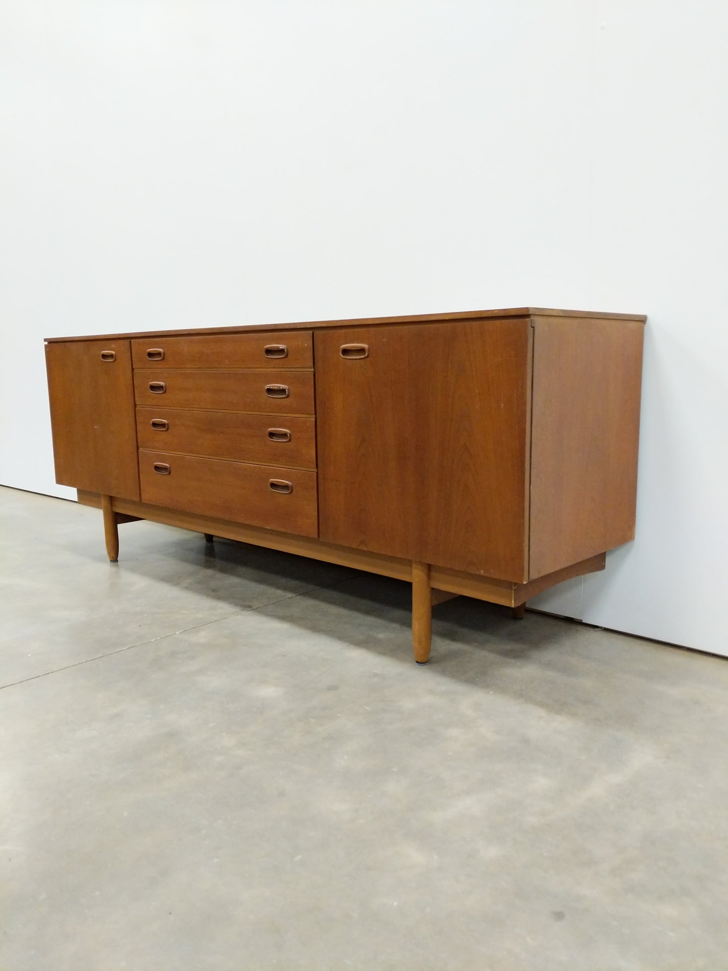 Vintage Mid Century Modern Teak Credenza by Validity Furniture