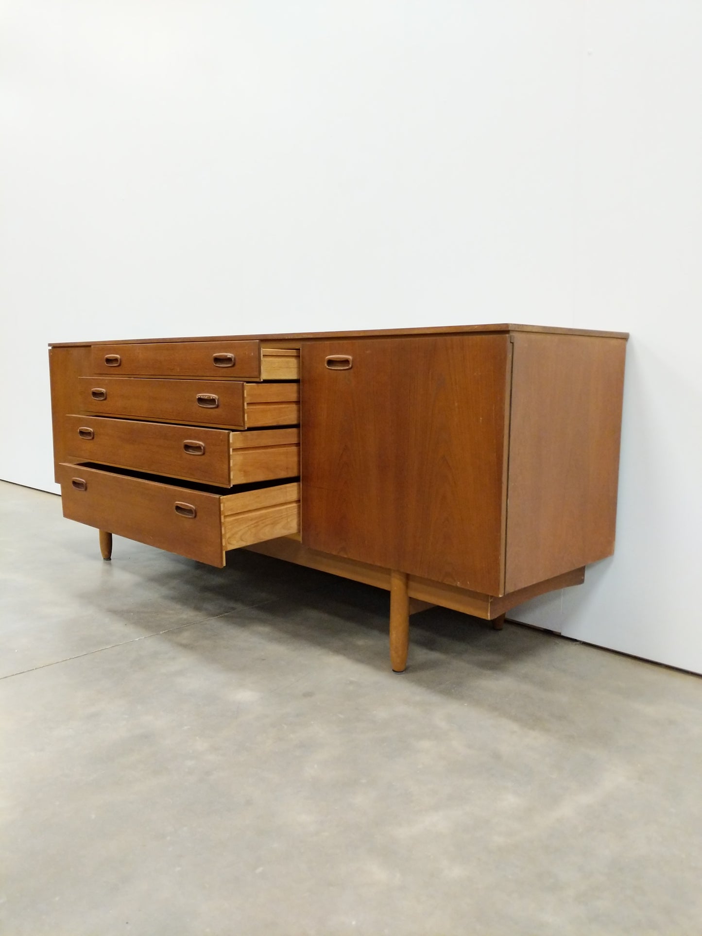 Vintage Mid Century Modern Teak Credenza by Validity Furniture