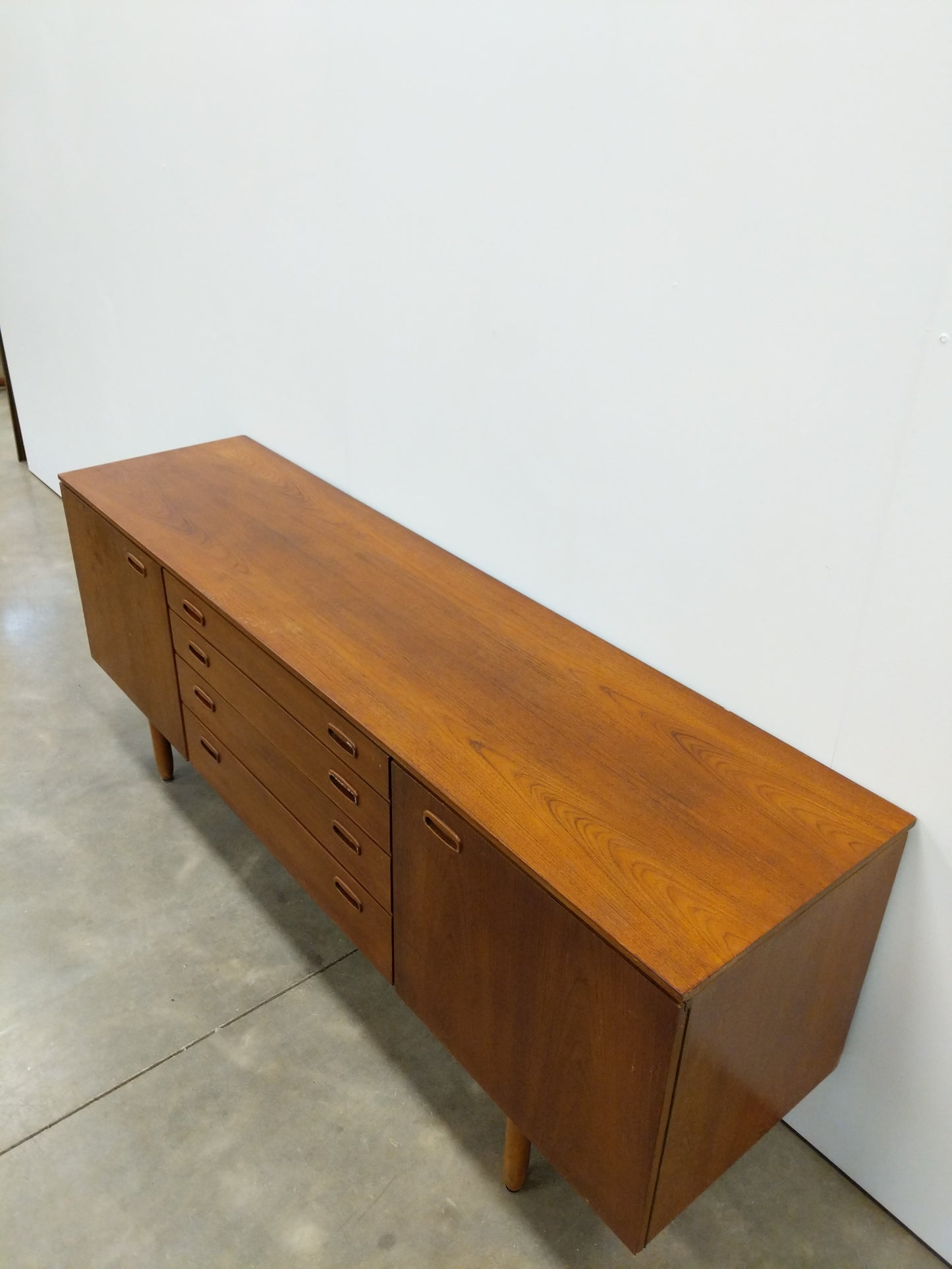 Vintage Mid Century Modern Teak Credenza by Validity Furniture