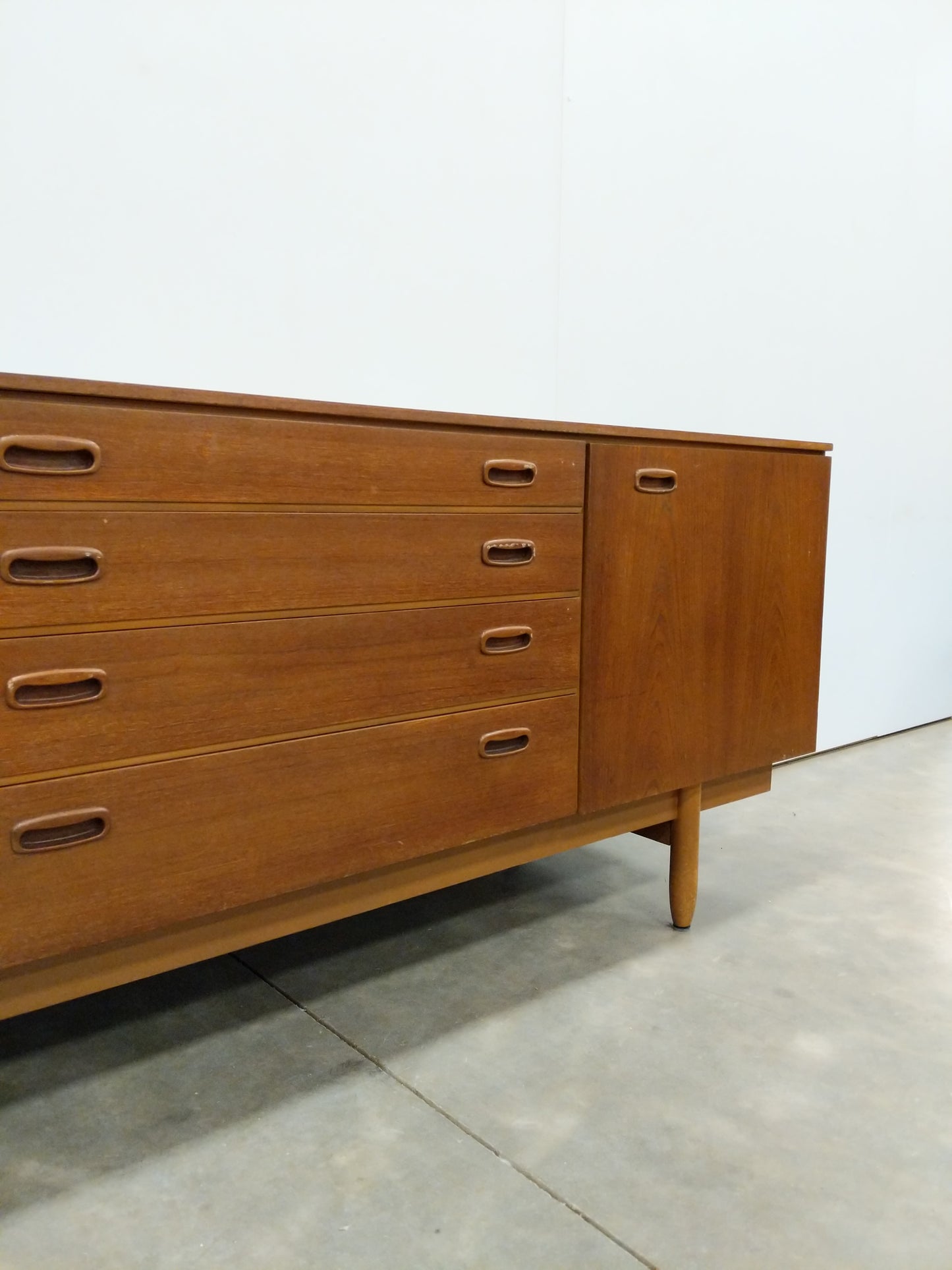 Vintage Mid Century Modern Teak Credenza by Validity Furniture
